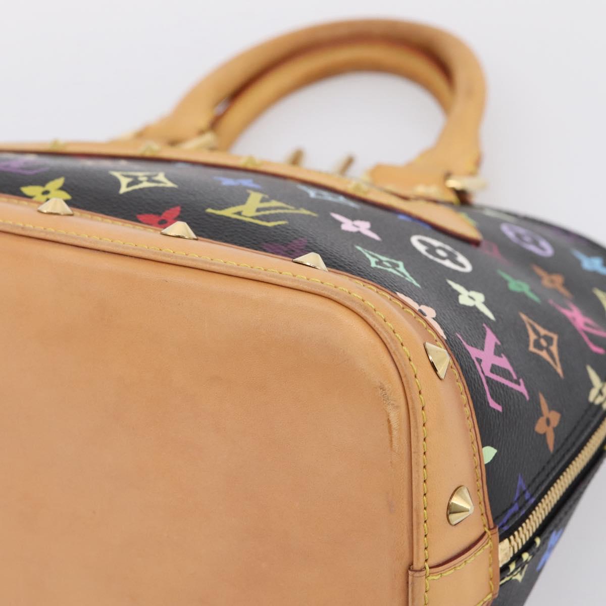 LOUIS VUITTON Monogram Multicolor Alma PM Hand Bag Black M40444 LV Auth ka6600V