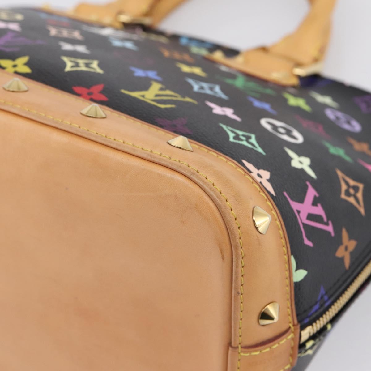 LOUIS VUITTON Monogram Multicolor Alma PM Hand Bag Black M40444 LV Auth ka6600V
