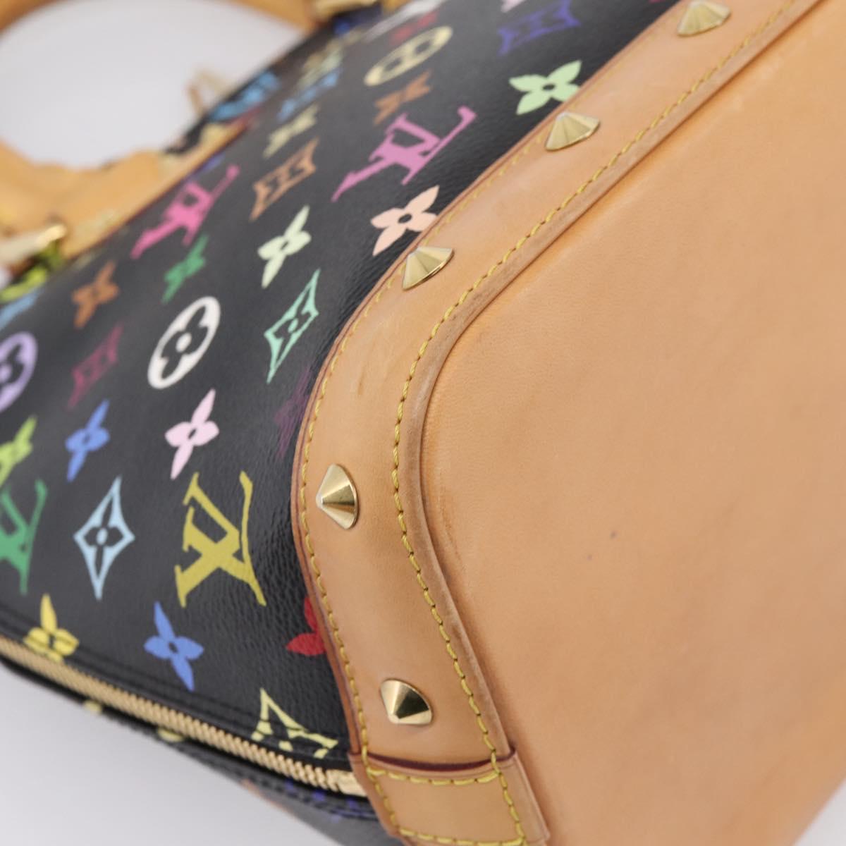 LOUIS VUITTON Monogram Multicolor Alma PM Hand Bag Black M40444 LV Auth ka6600V