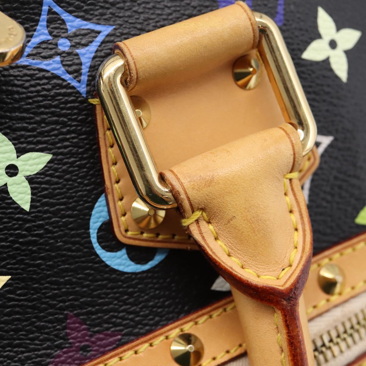 LOUIS VUITTON Monogram Multicolor Alma PM Hand Bag Black M40444 LV Auth ka6600V