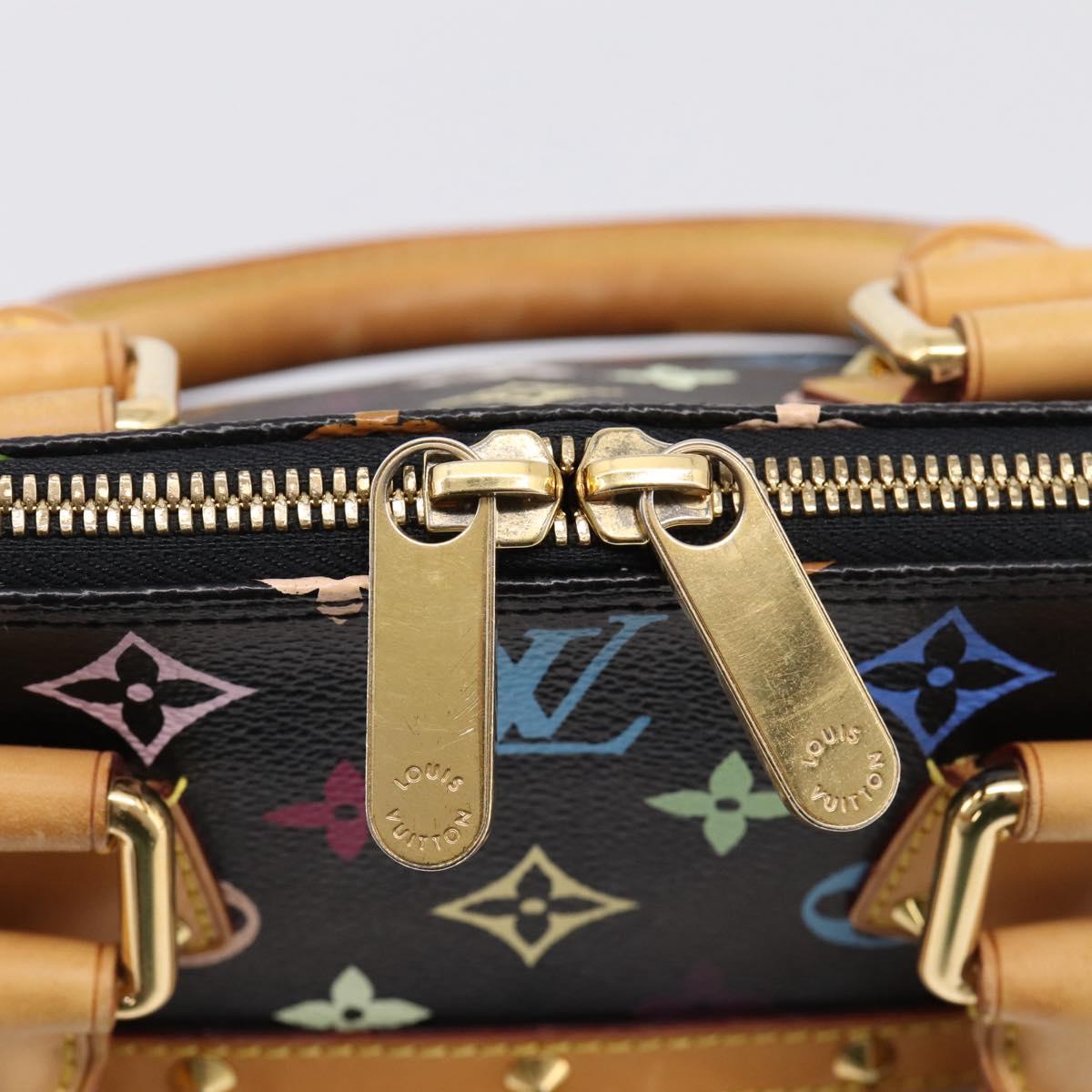 LOUIS VUITTON Monogram Multicolor Alma PM Hand Bag Black M40444 LV Auth ka6600V