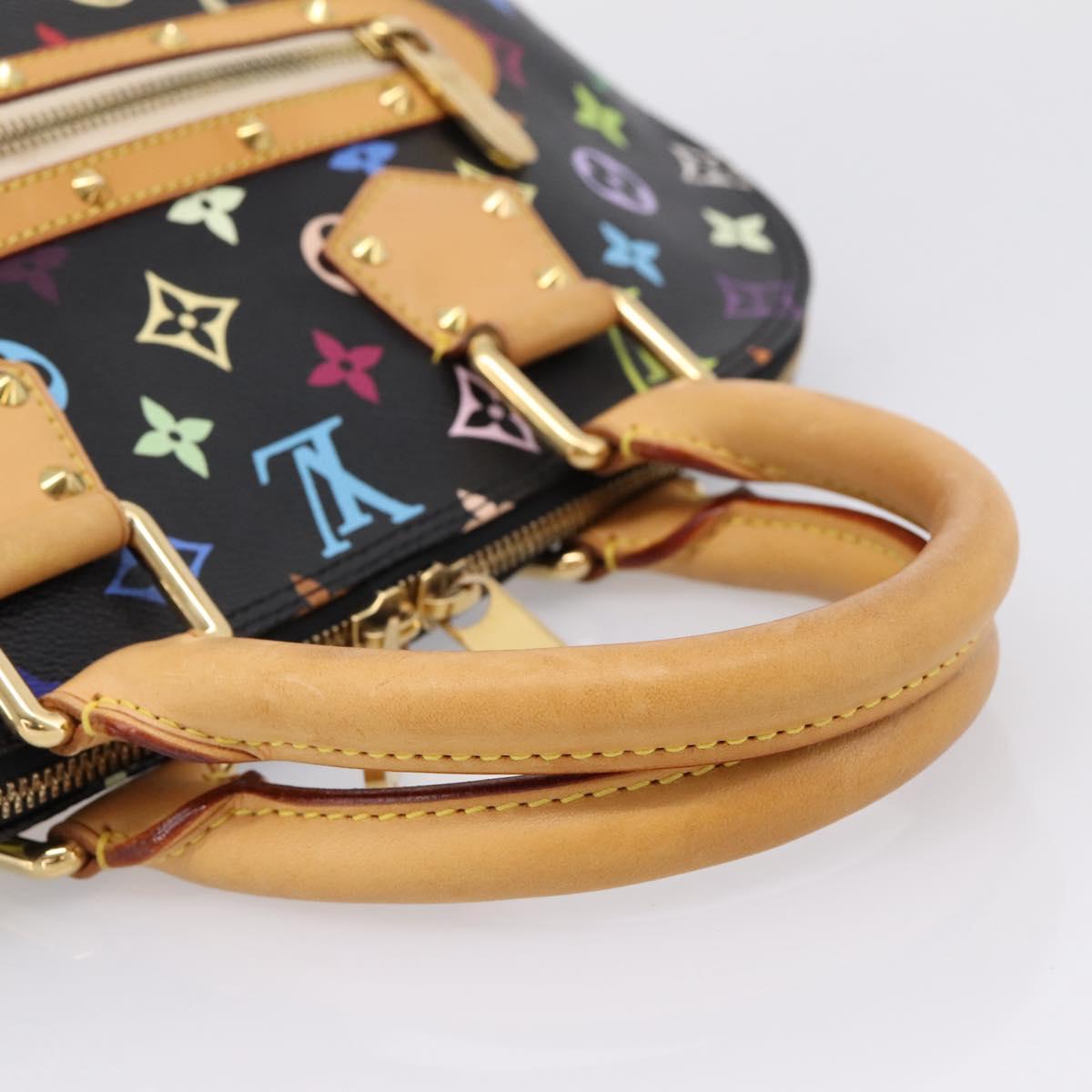 LOUIS VUITTON Monogram Multicolor Alma PM Hand Bag Black M40444 LV Auth ka6600V