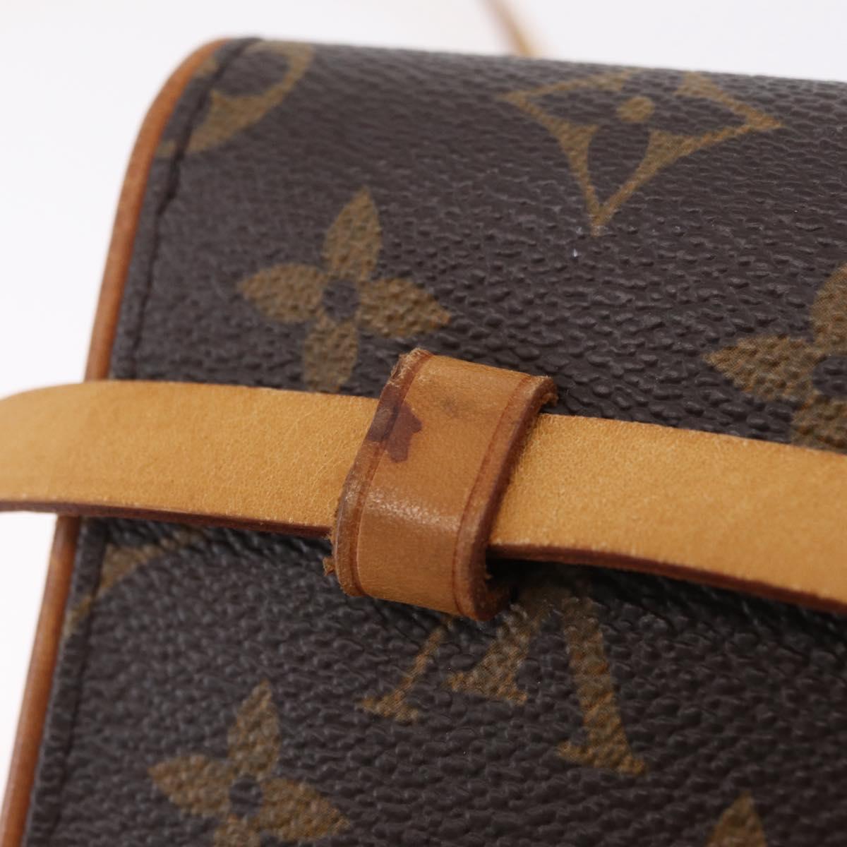 LOUIS VUITTON Monogram Pochette Florentine Waist bag M51855 LV Auth ka6601