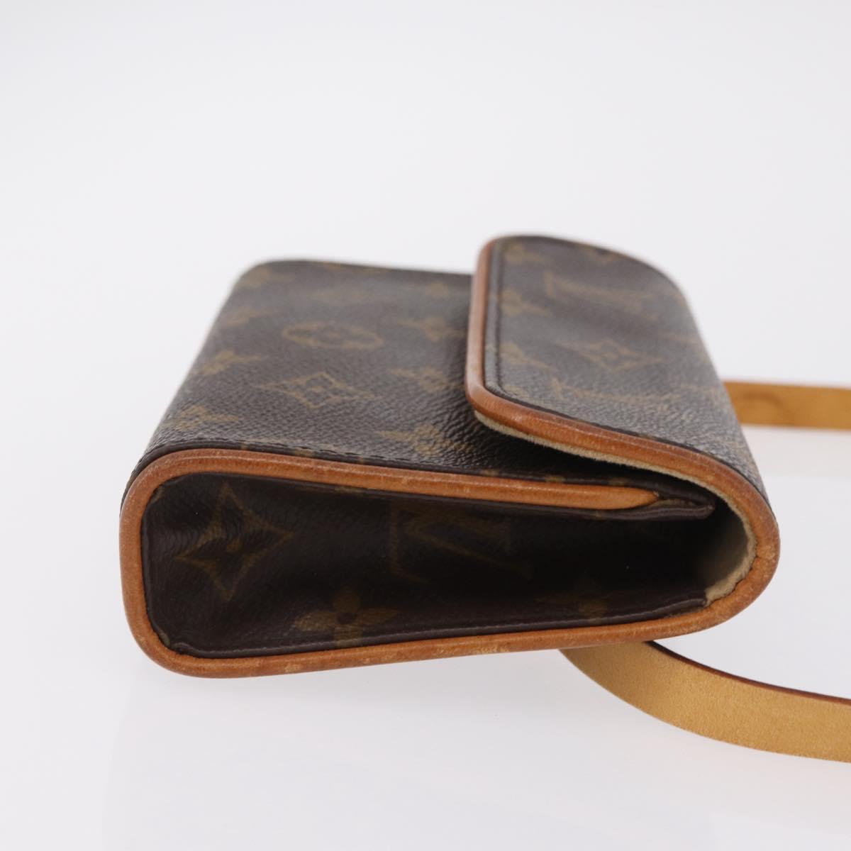 LOUIS VUITTON Monogram Pochette Florentine Waist bag M51855 LV Auth ka6601