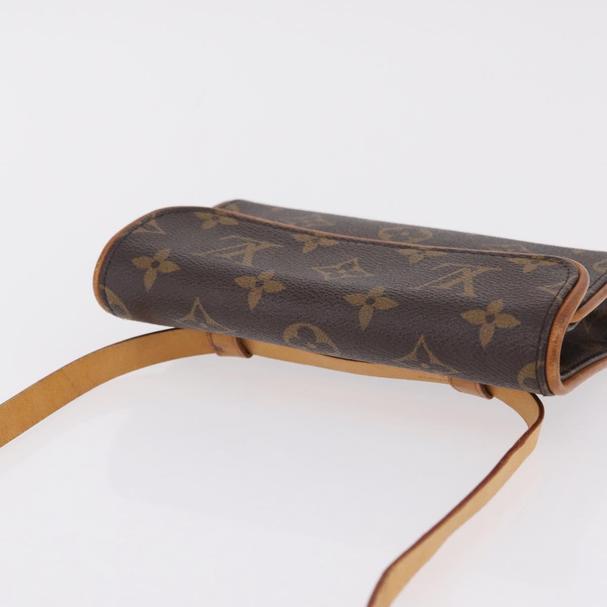LOUIS VUITTON Monogram Pochette Florentine Waist bag M51855 LV Auth ka6601