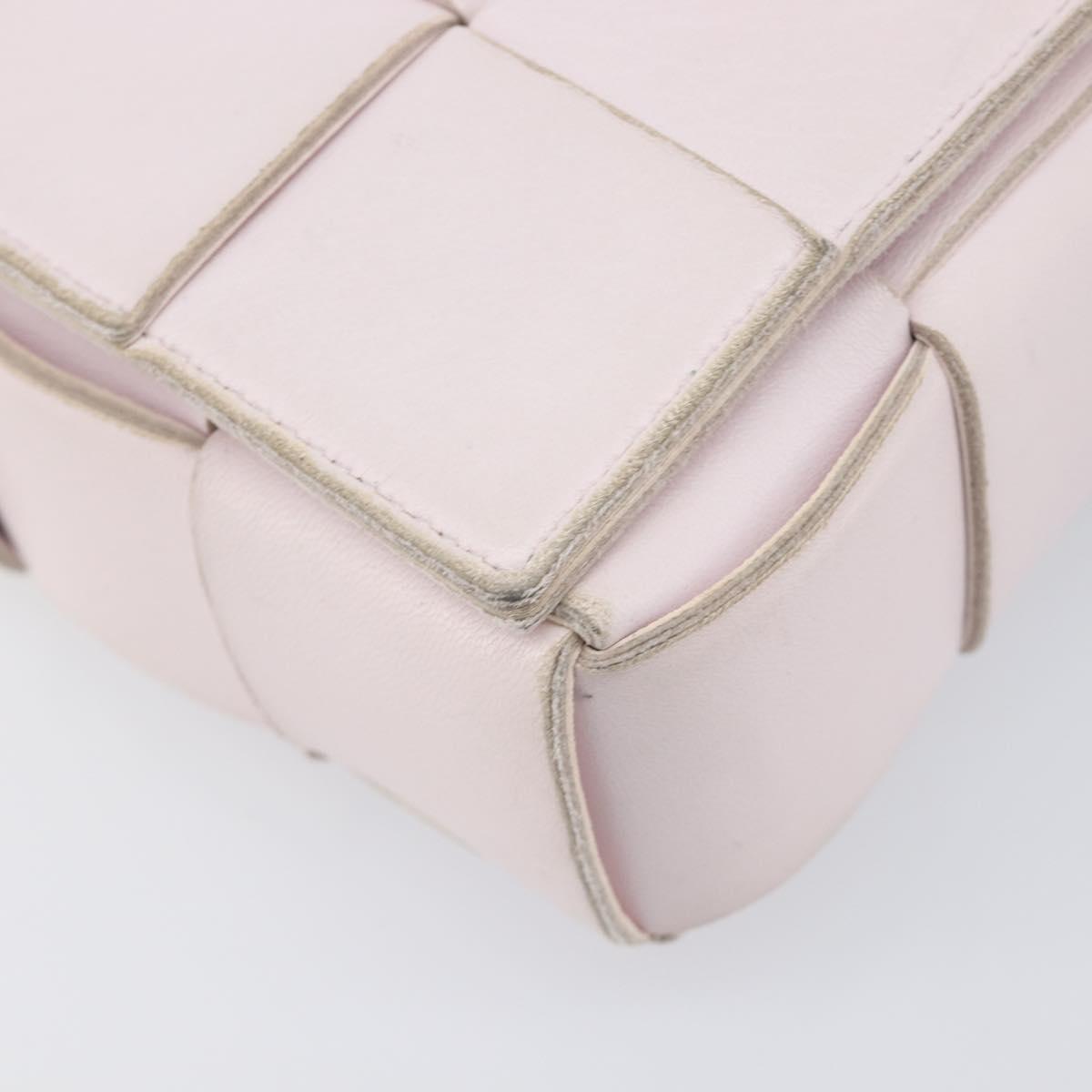Bottega Veneta MAXI INTRECCIATO cassette Shoulder Bag Pink Silver Auth ka6605V