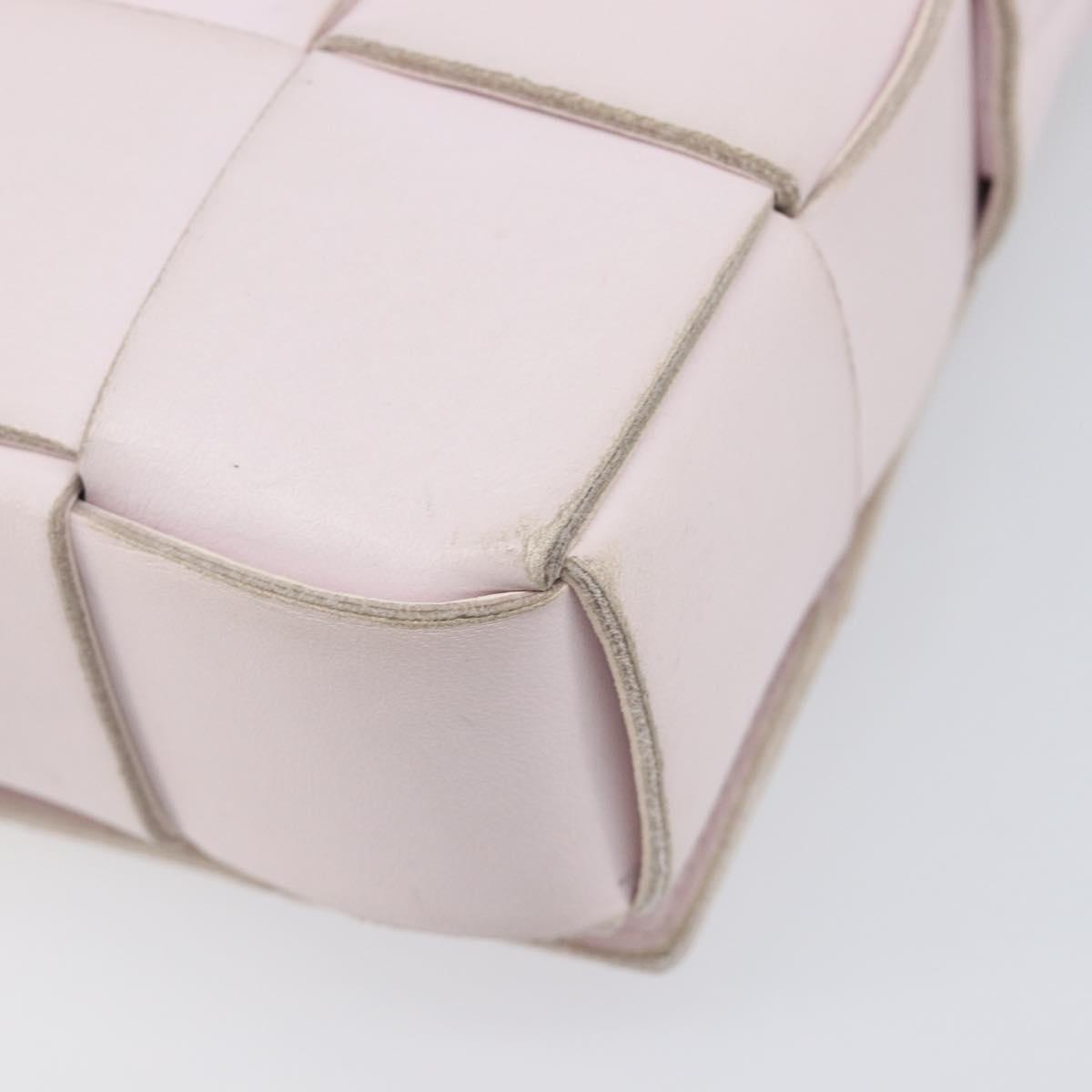 Bottega Veneta MAXI INTRECCIATO cassette Shoulder Bag Pink Silver Auth ka6605V