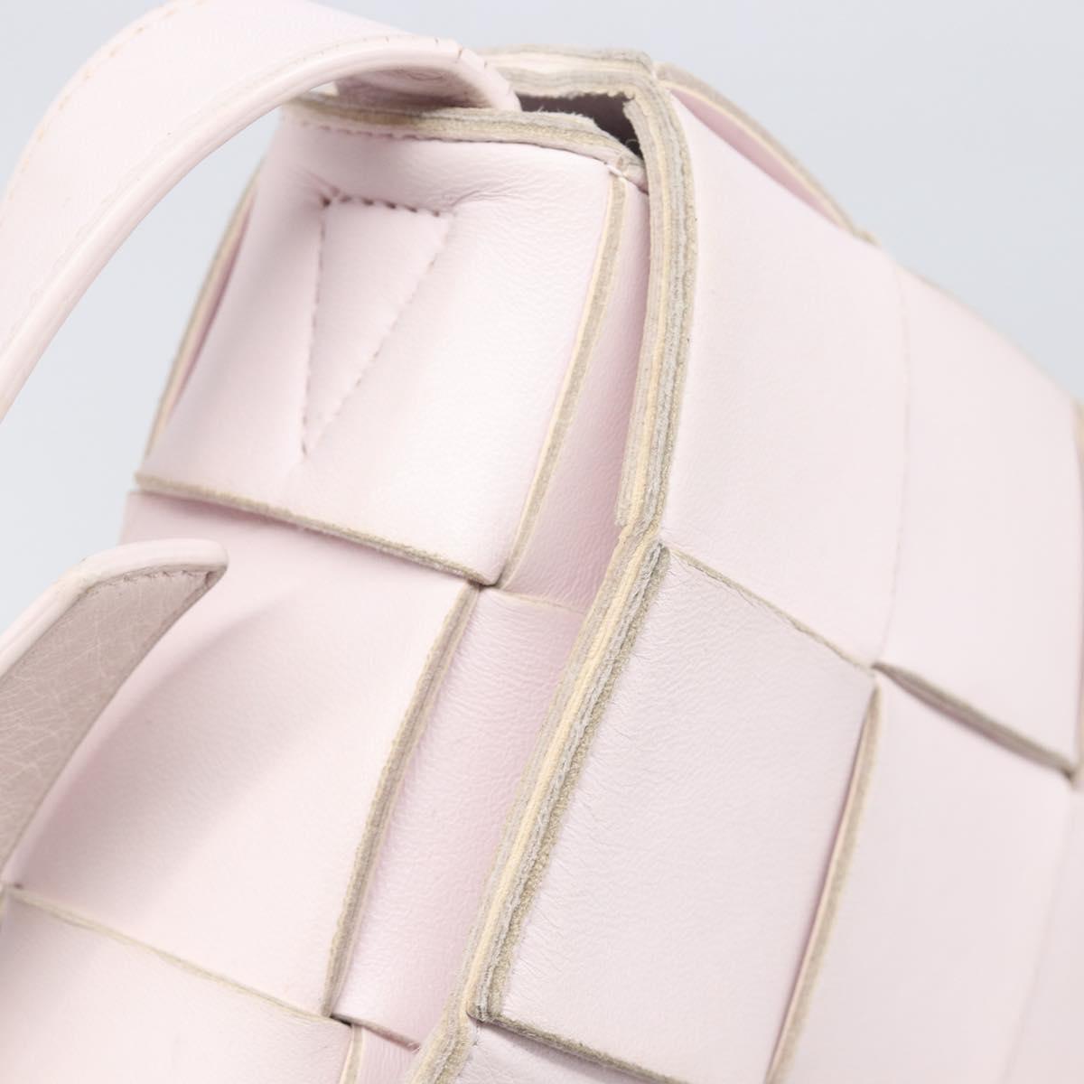 Bottega Veneta MAXI INTRECCIATO cassette Shoulder Bag Pink Silver Auth ka6605V