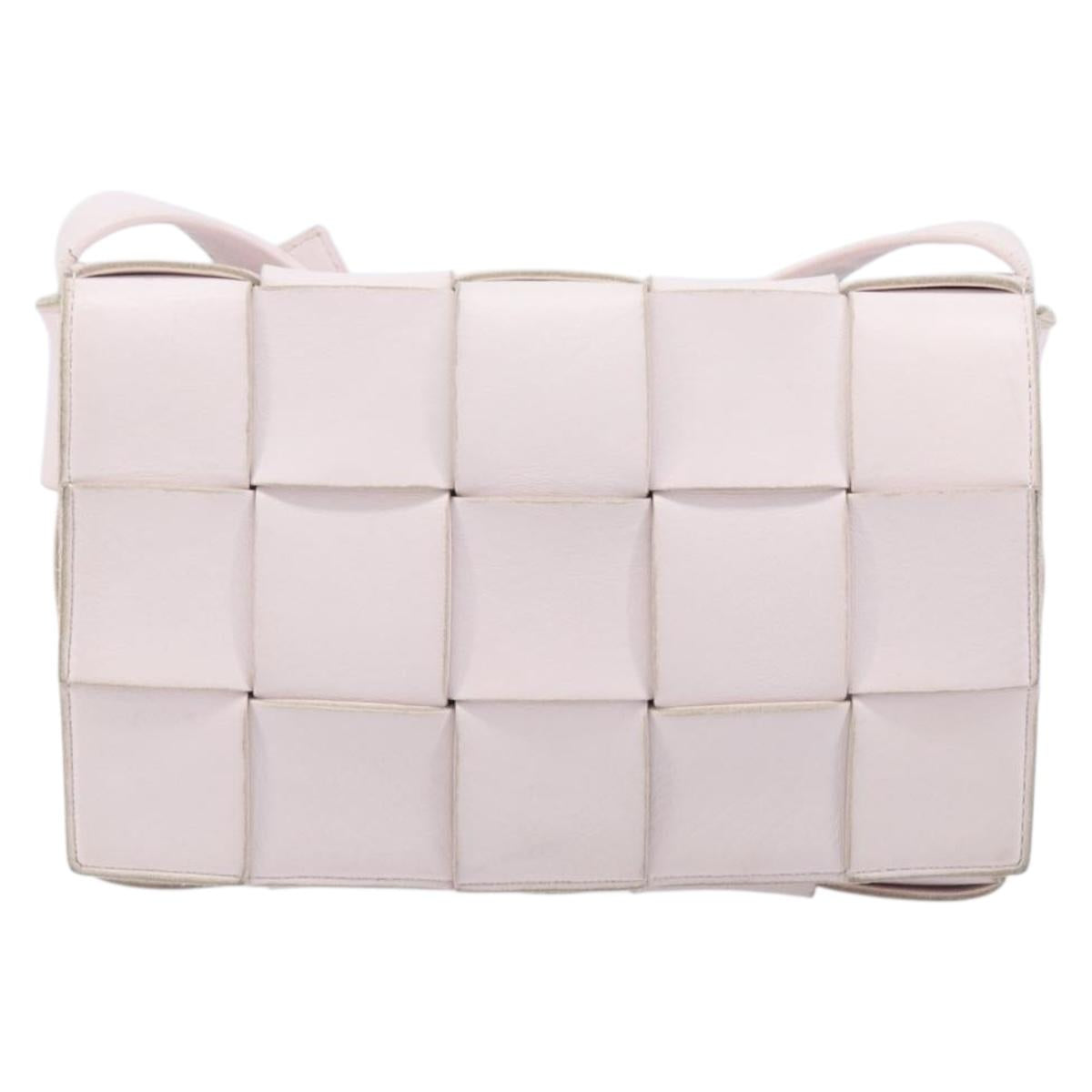 Bottega Veneta MAXI INTRECCIATO cassette Shoulder Bag Pink Silver Auth ka6605V