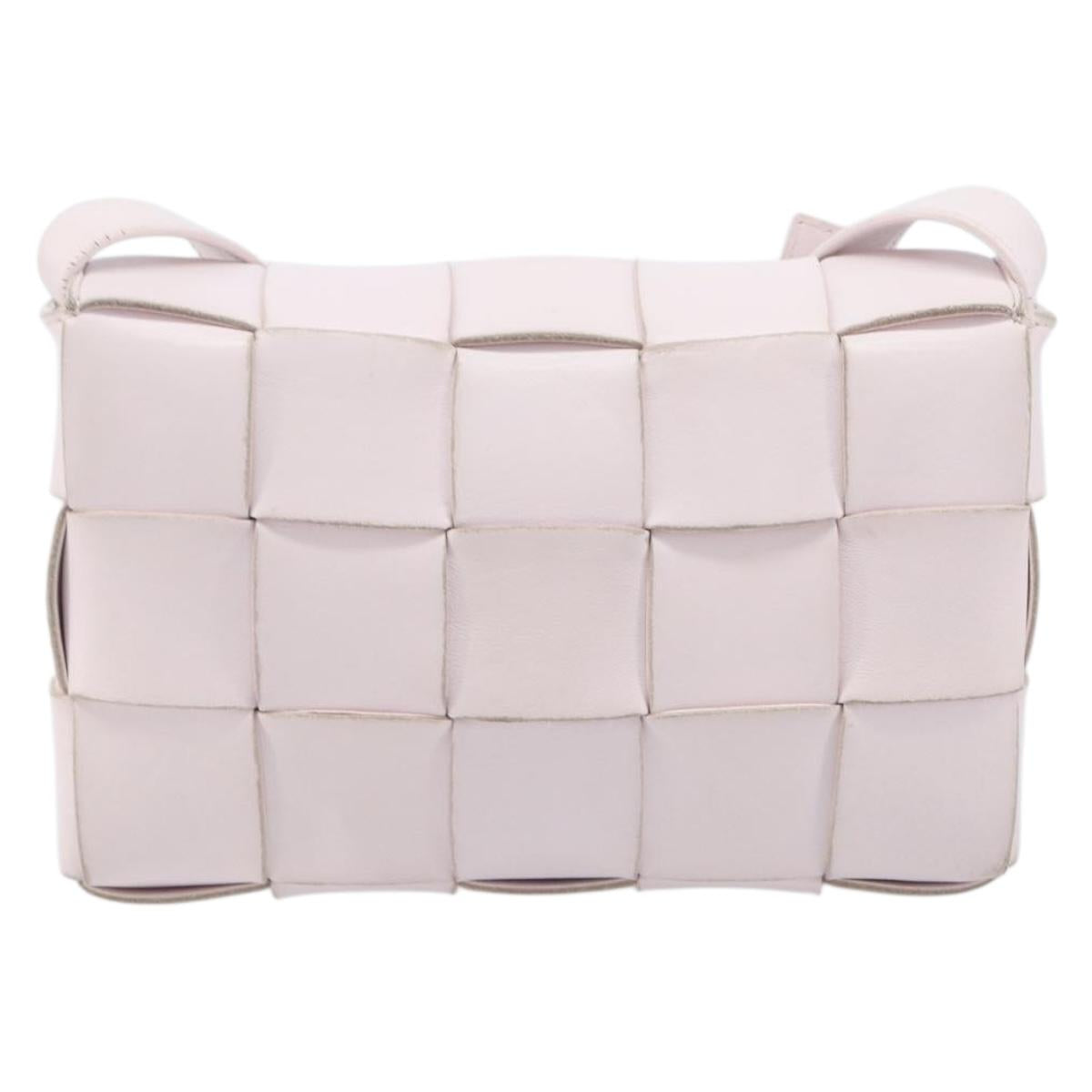 Bottega Veneta MAXI INTRECCIATO cassette Shoulder Bag Pink Silver Auth ka6605V