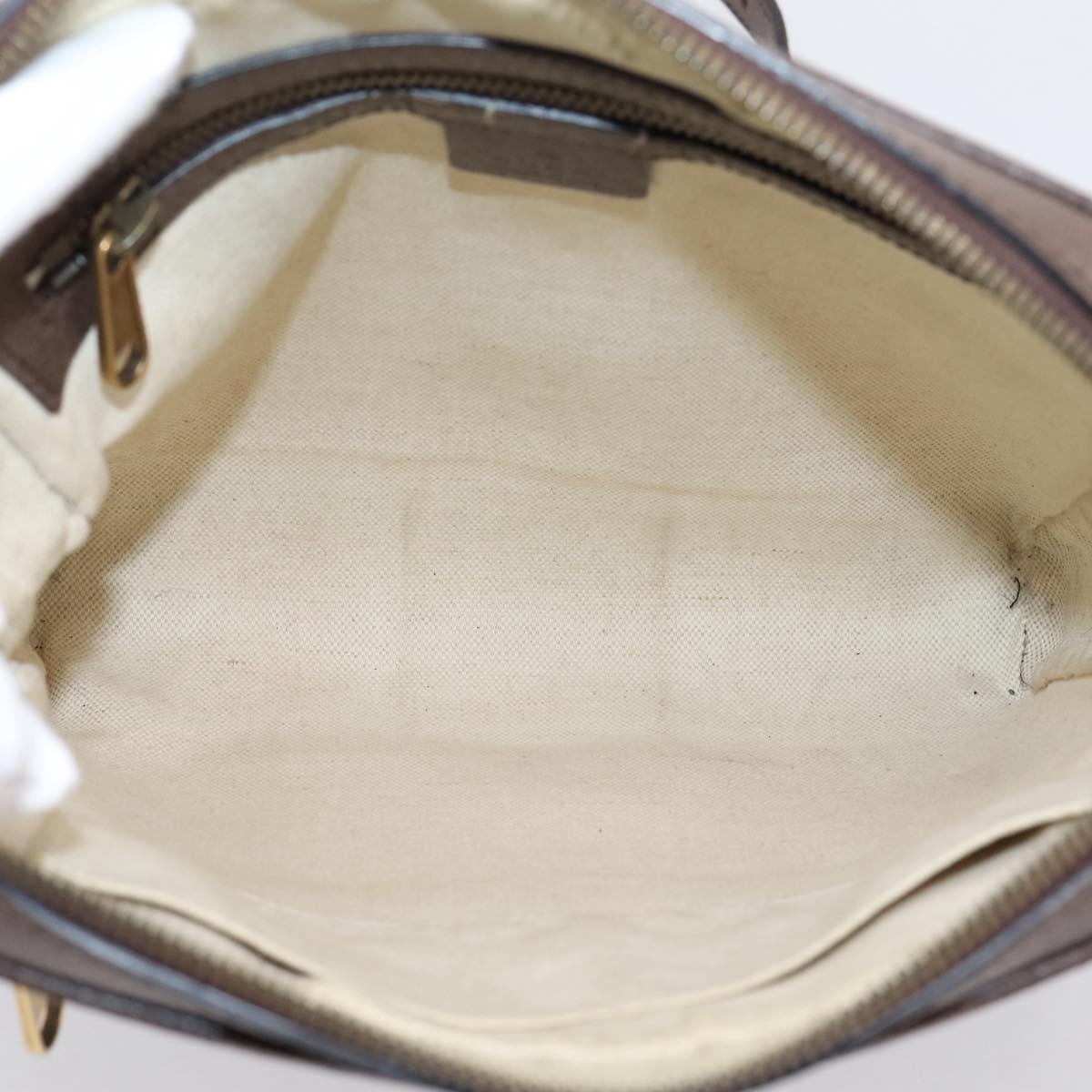 GUCCI GG Supreme Web Sherry Line Shoulder Bag PVC Beige Gold 547926 Auth ka6613V