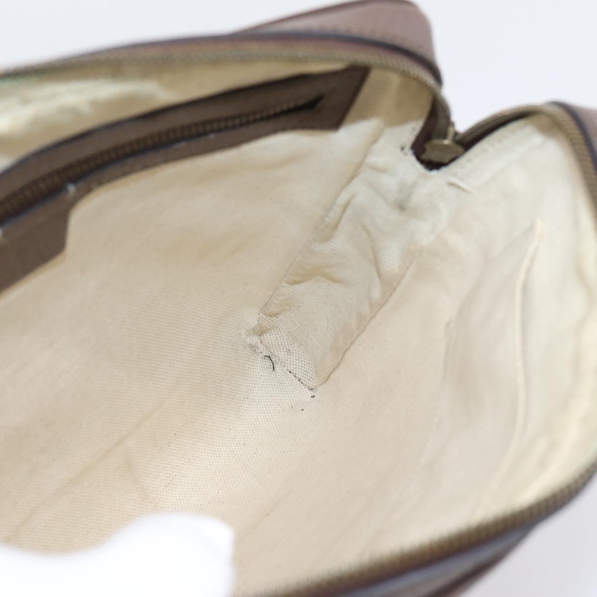 GUCCI GG Supreme Web Sherry Line Shoulder Bag PVC Beige Gold 547926 Auth ka6613V