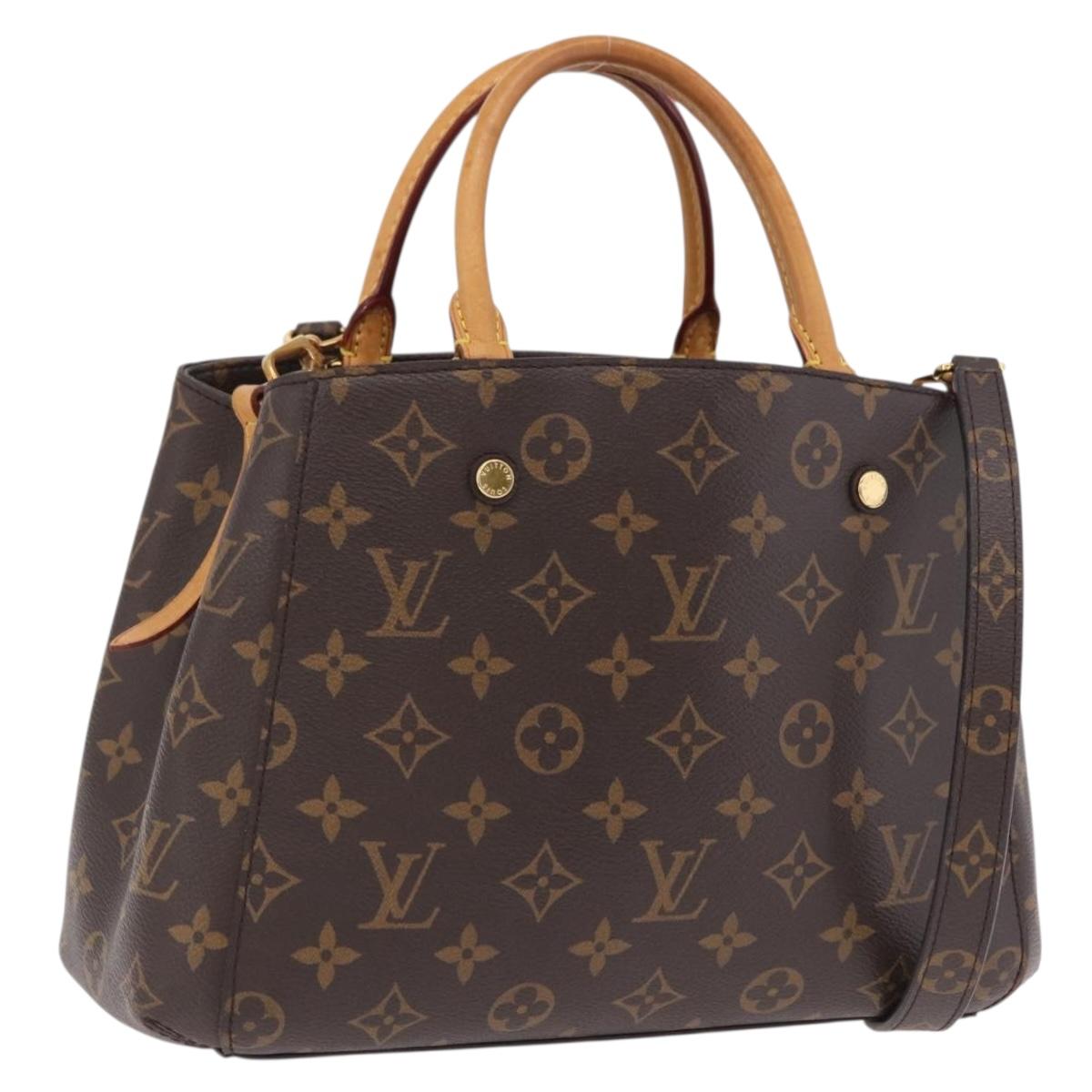 LOUIS VUITTON Monogram Montaigne BB Hand Bag 2way M41055 LV Auth ka6622V