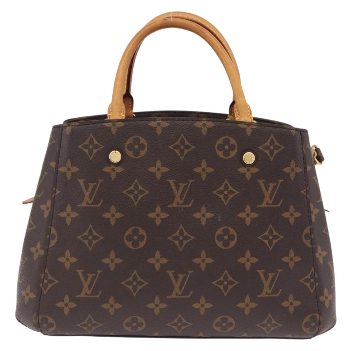 LOUIS VUITTON Monogram Montaigne BB Hand Bag 2way M41055 LV Auth ka6622V