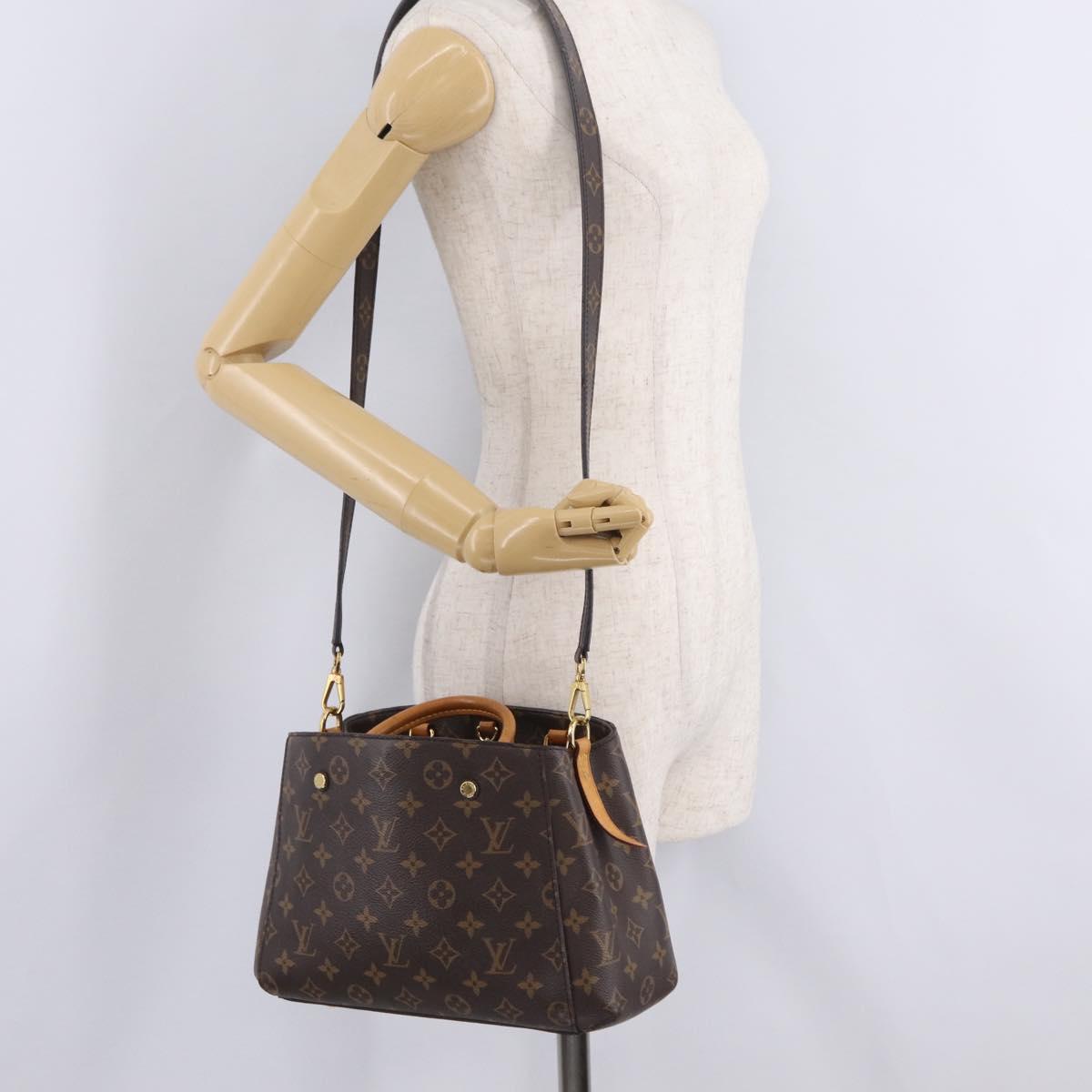 LOUIS VUITTON Monogram Montaigne BB Hand Bag 2way M41055 LV Auth ka6622V