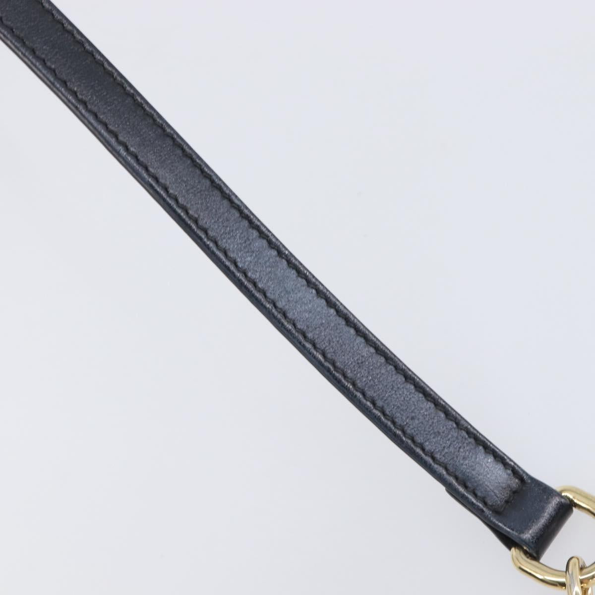GUCCI GG Canvas GG Marmont Chain Shoulder Bag Black Gold 447632 Auth ka6623V