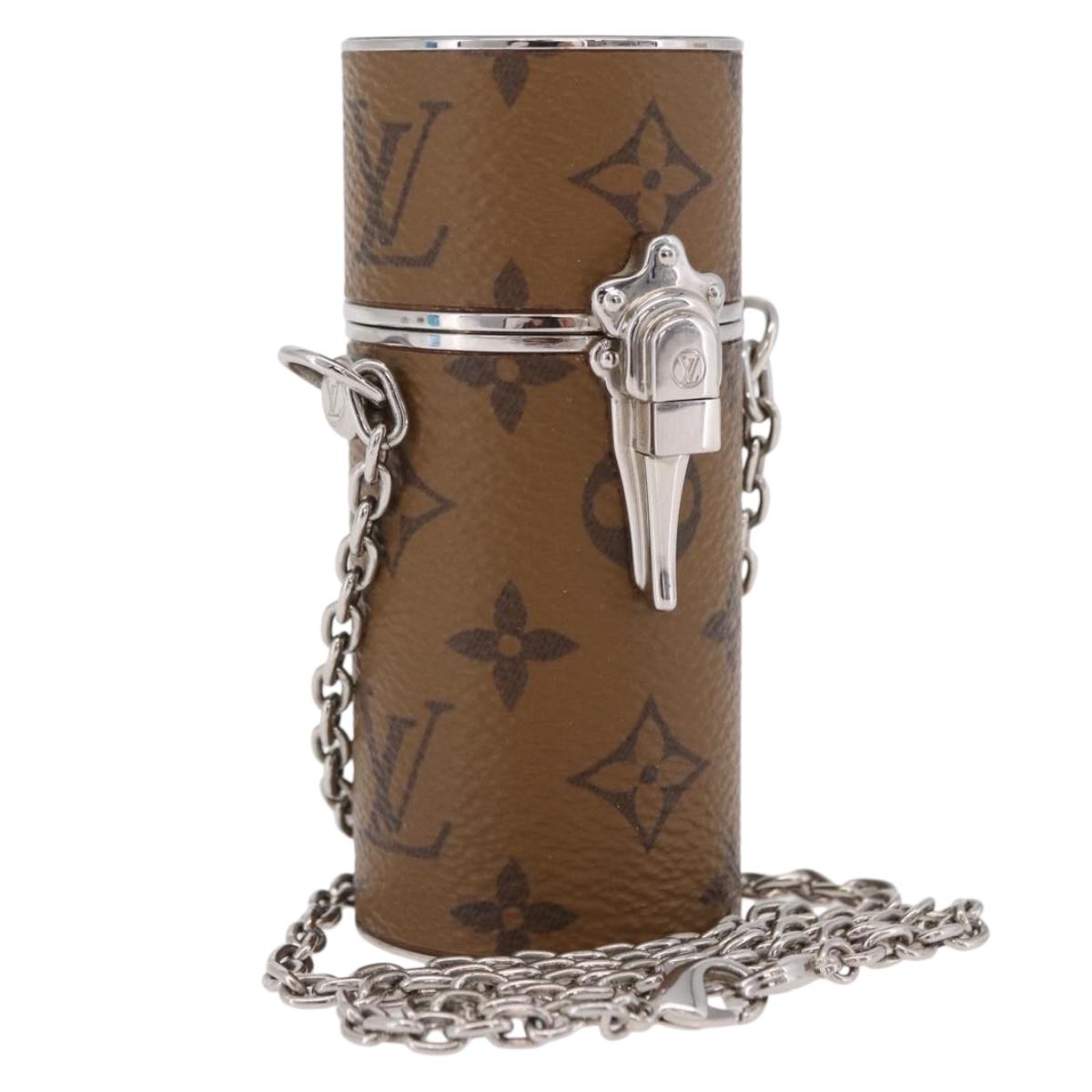 LOUIS VUITTON Monogram Reverse Lipstick Case Cosmetic Pouch MP2407 Auth ka6624