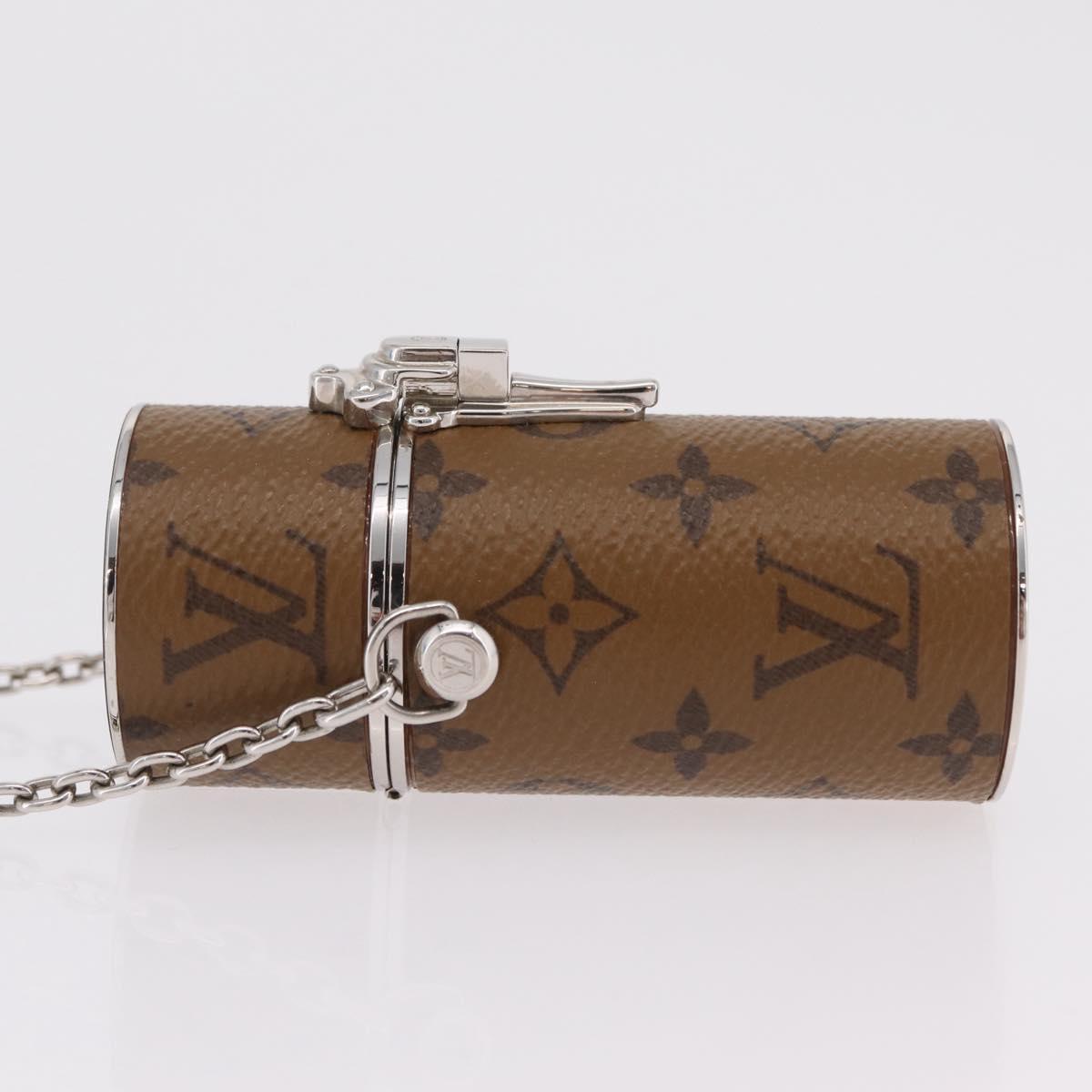 LOUIS VUITTON Monogram Reverse Lipstick Case Cosmetic Pouch MP2407 Auth ka6624