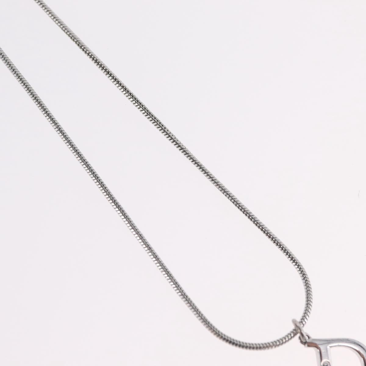 Christian Dior Necklace metal Silver Auth ka6625