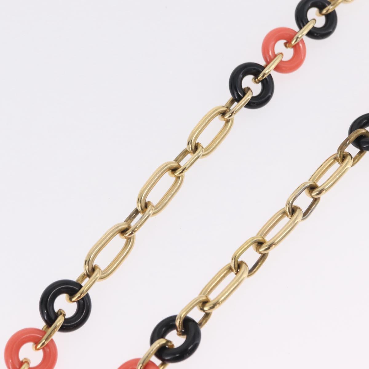 Christian Dior Necklace Metal Gold Tone Auth ka6628
