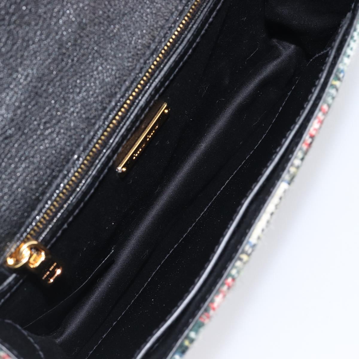 Miu Miu Bijoux Shoulder Bag Wool Red Gold Auth ka6640V