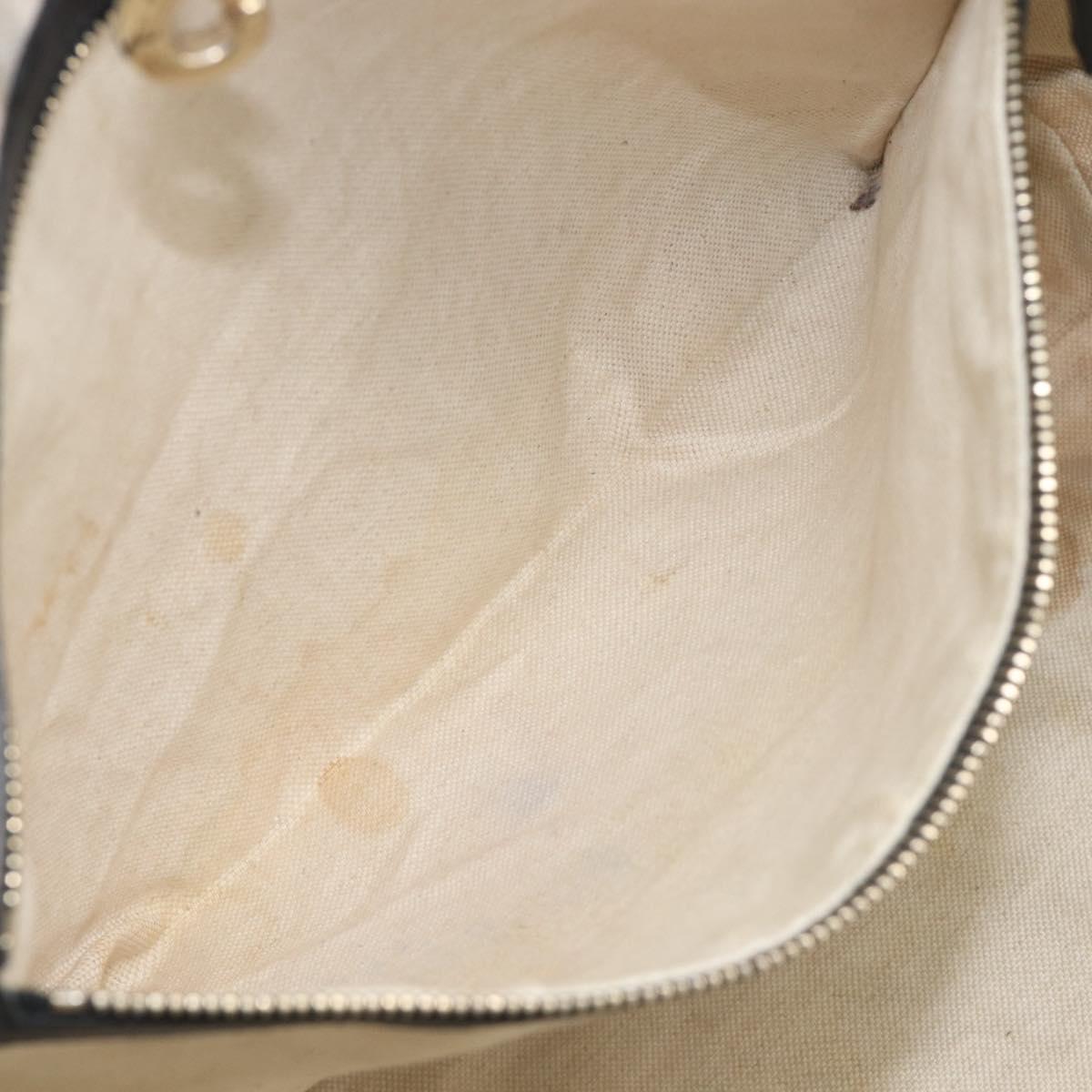 GUCCI Micro GG Canvas Guccissima Tote Bag Leather Black Gold 449647 Auth ka6642