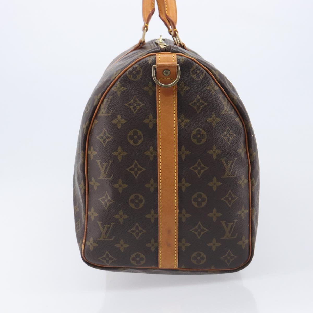 LOUIS VUITTON Monogram Keepall Bandouliere 50 Boston Bag M41416 LV Auth ka6643