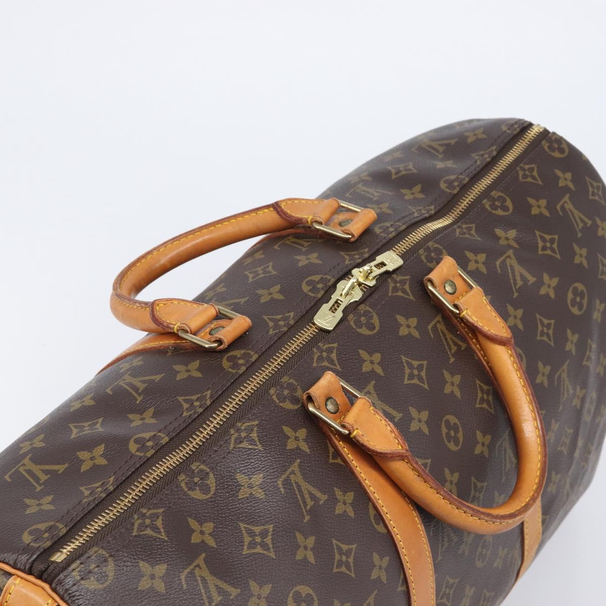 LOUIS VUITTON Monogram Keepall Bandouliere 50 Boston Bag M41416 LV Auth ka6643