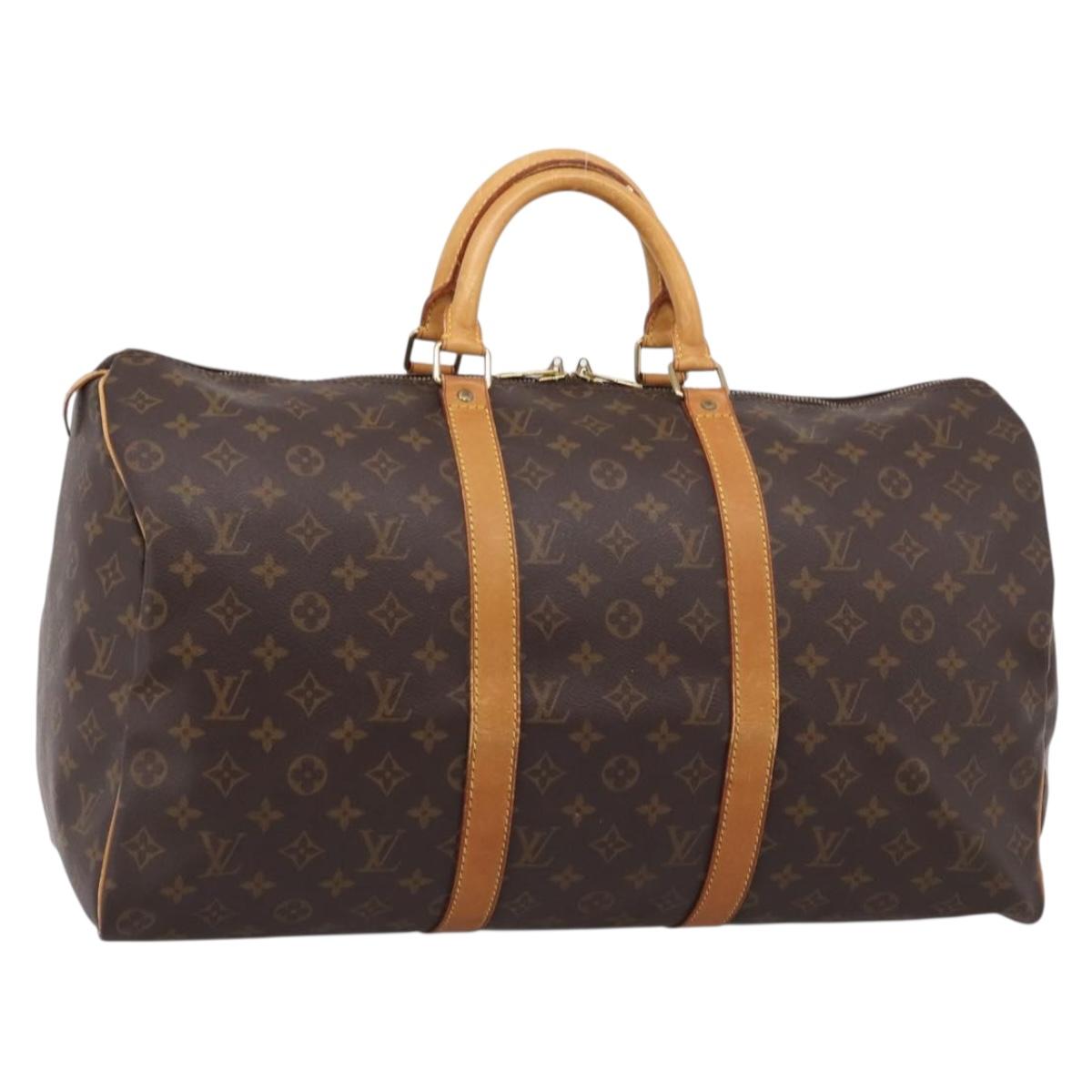 LOUIS VUITTON Monogram Keepall 50 Boston Bag M41426 LV Auth ka6644