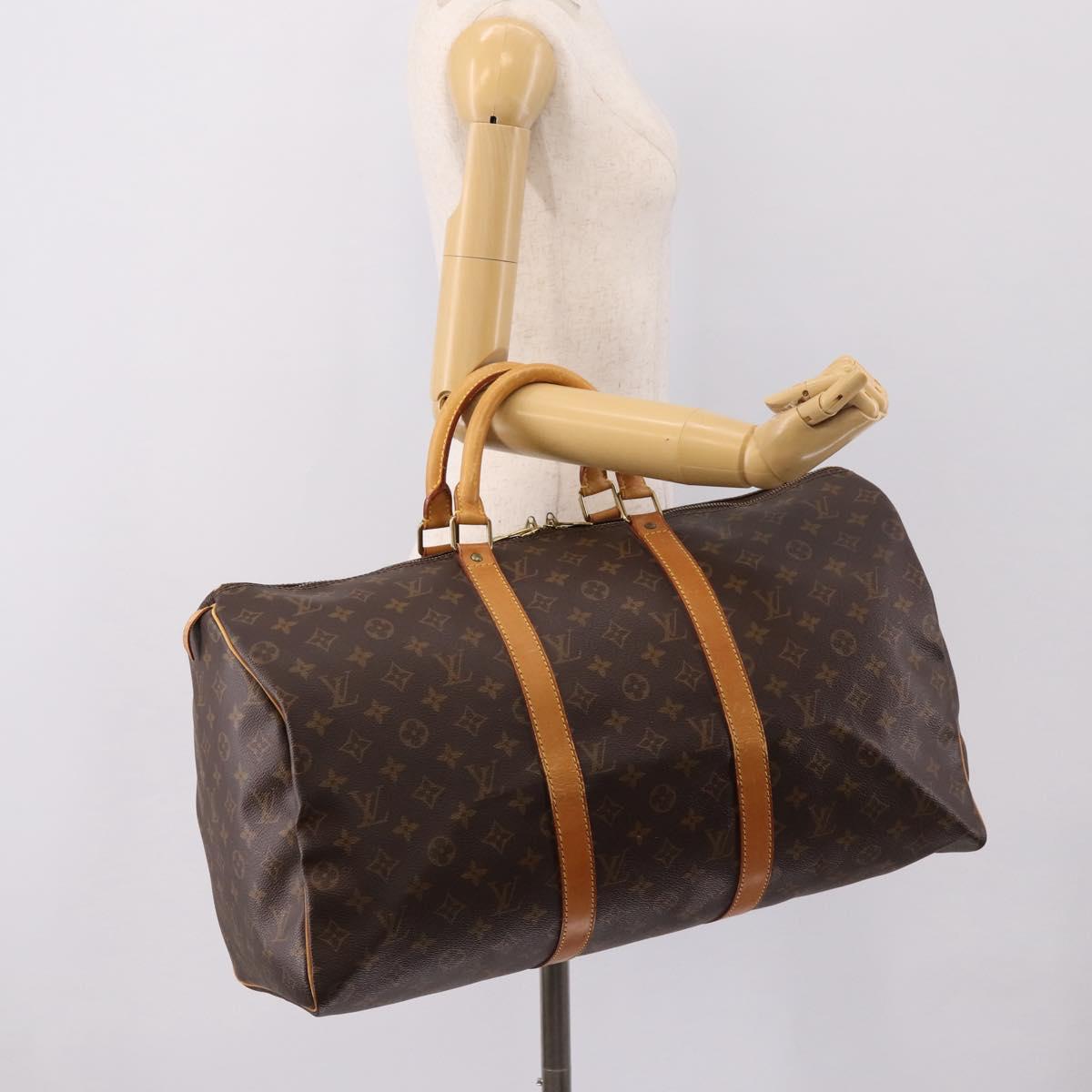 LOUIS VUITTON Monogram Keepall 50 Boston Bag M41426 LV Auth ka6644