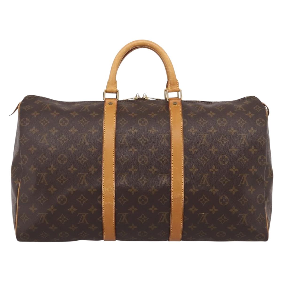 LOUIS VUITTON Monogram Keepall 50 Boston Bag M41426 LV Auth ka6644