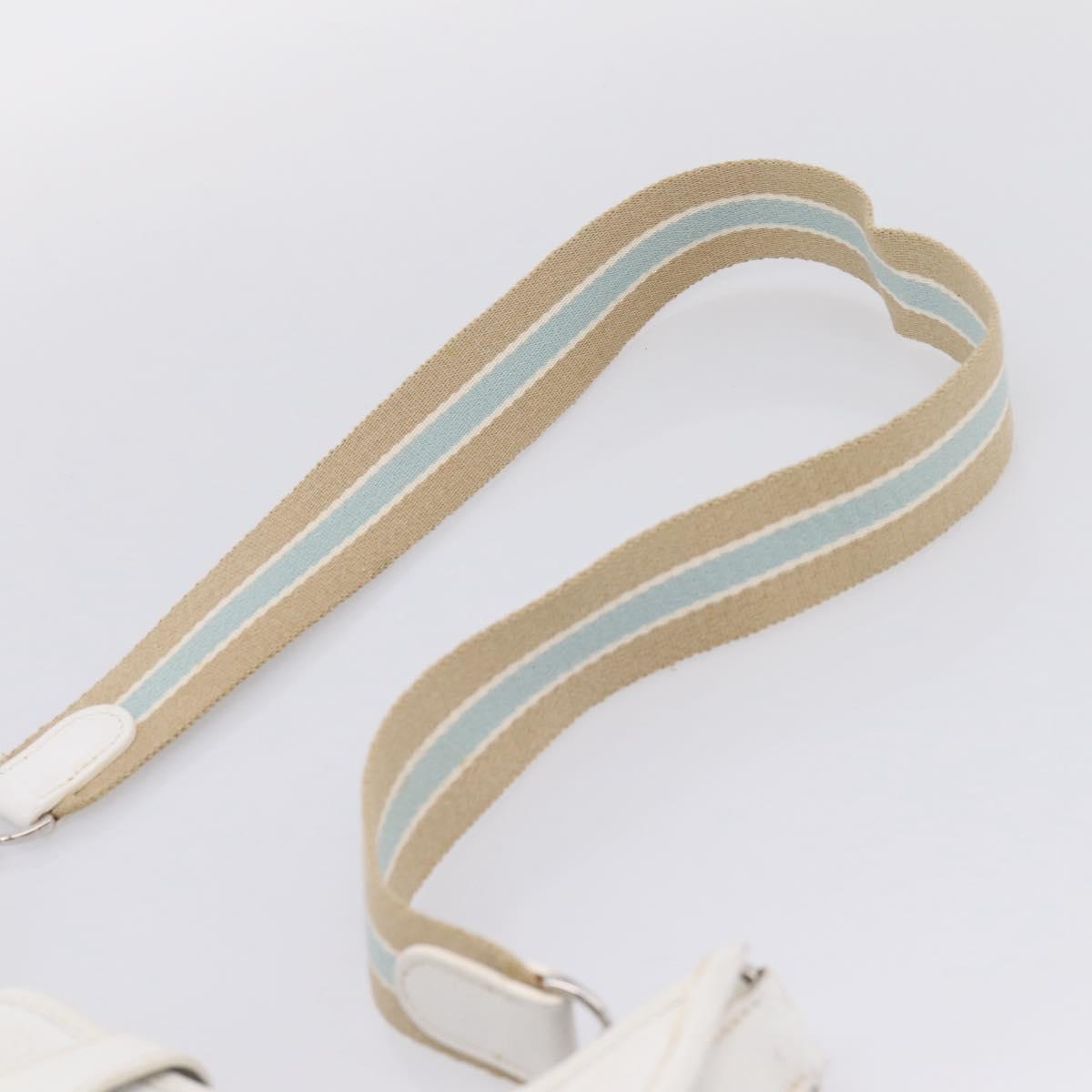 HERMES Evelyn 1GM Shoulder Bag Togo White Silver Auth ka6646V