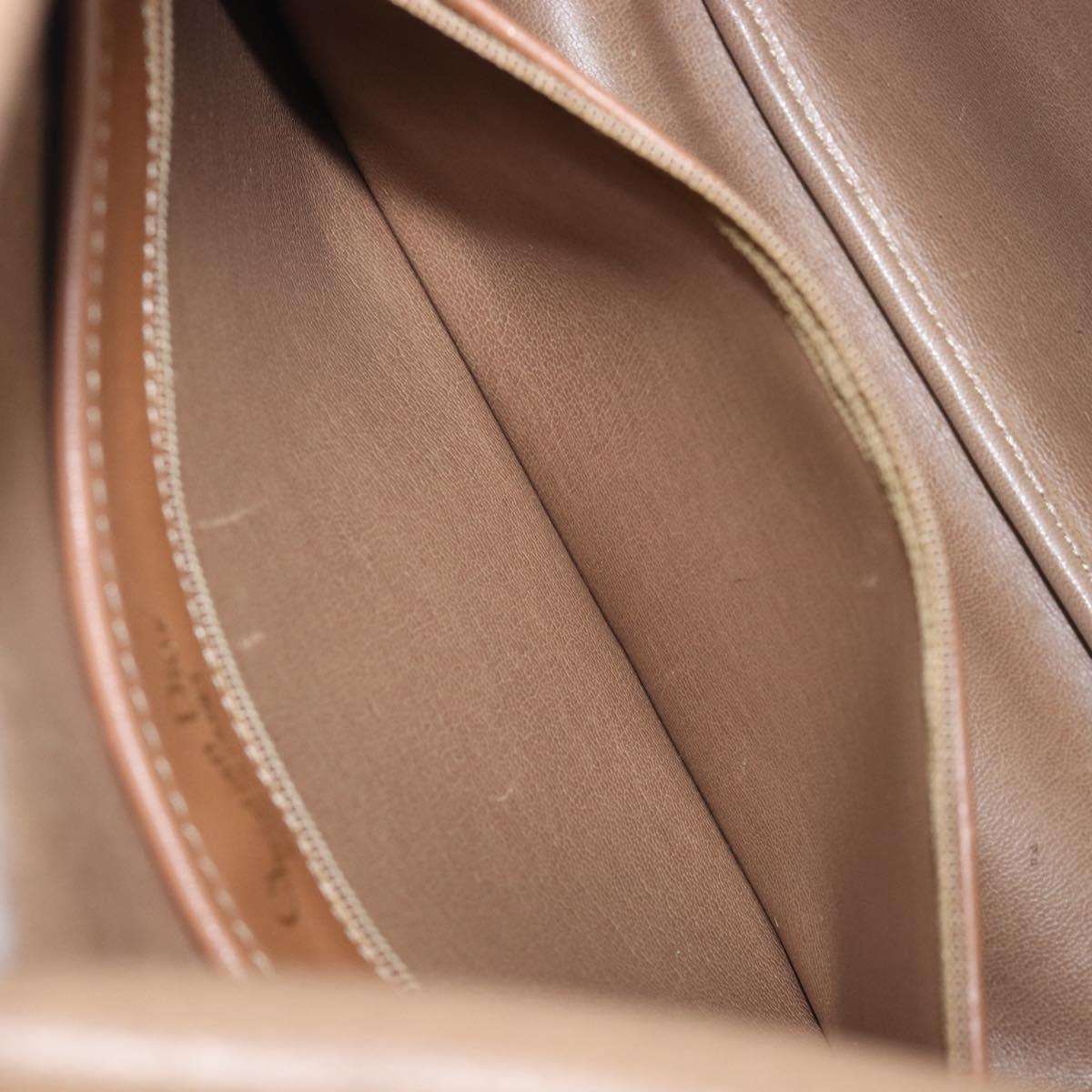 Christian Dior Honeycomb Canvas Shoulder Bag PVC Beige Gold Auth ka6648