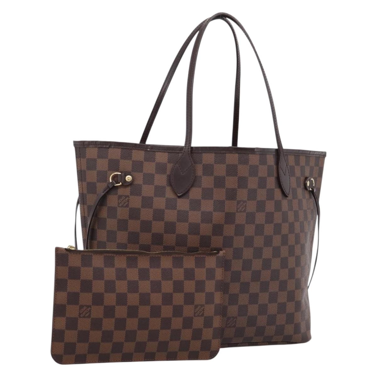 LOUIS VUITTON Damier Ebene Neverfull MM Tote Bag N51105 LV Auth ka6661V