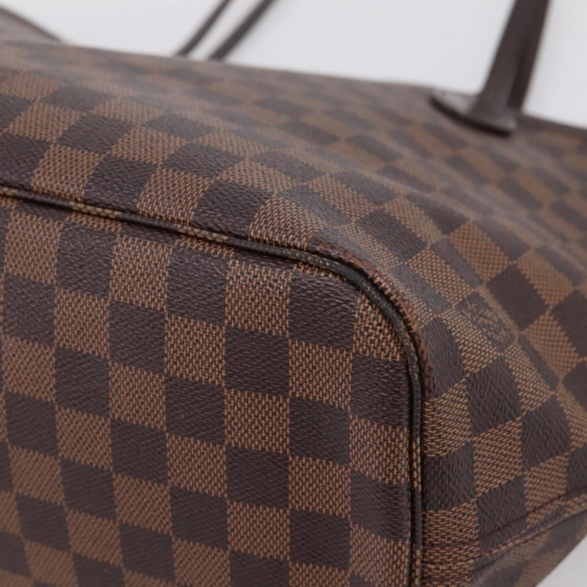 LOUIS VUITTON Damier Ebene Neverfull MM Tote Bag N51105 LV Auth ka6661V