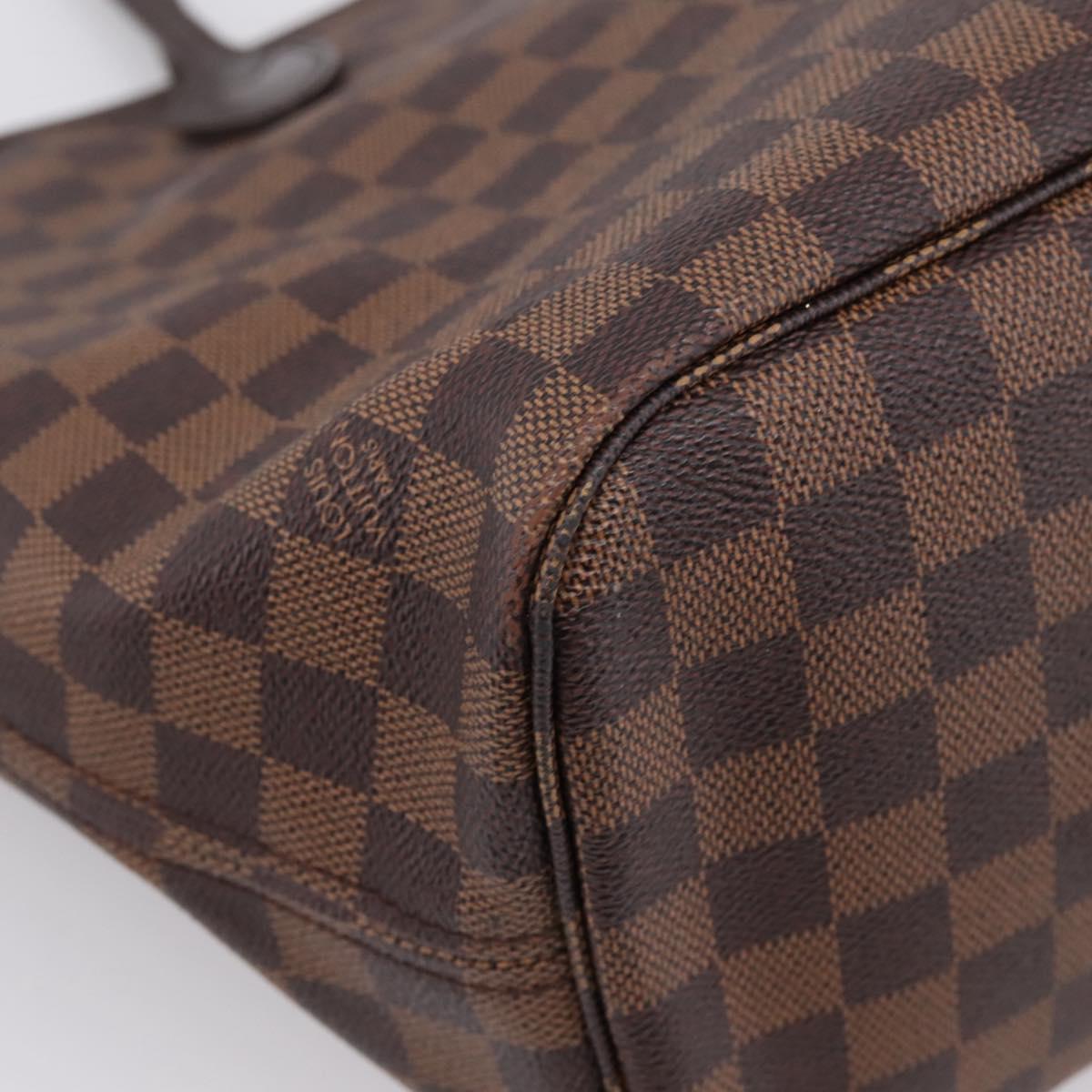 LOUIS VUITTON Damier Ebene Neverfull MM Tote Bag N51105 LV Auth ka6661V