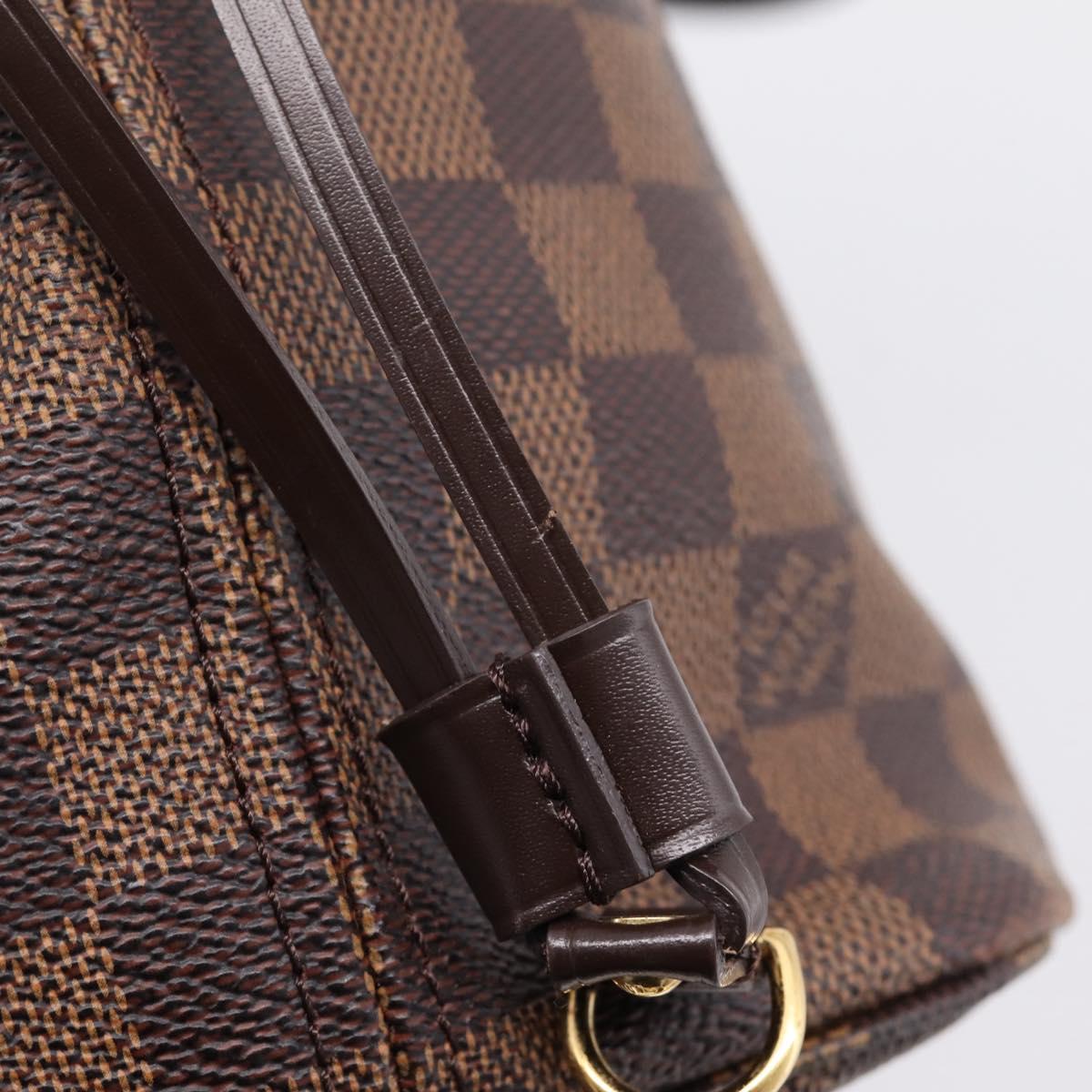 LOUIS VUITTON Damier Ebene Neverfull MM Tote Bag N51105 LV Auth ka6661V
