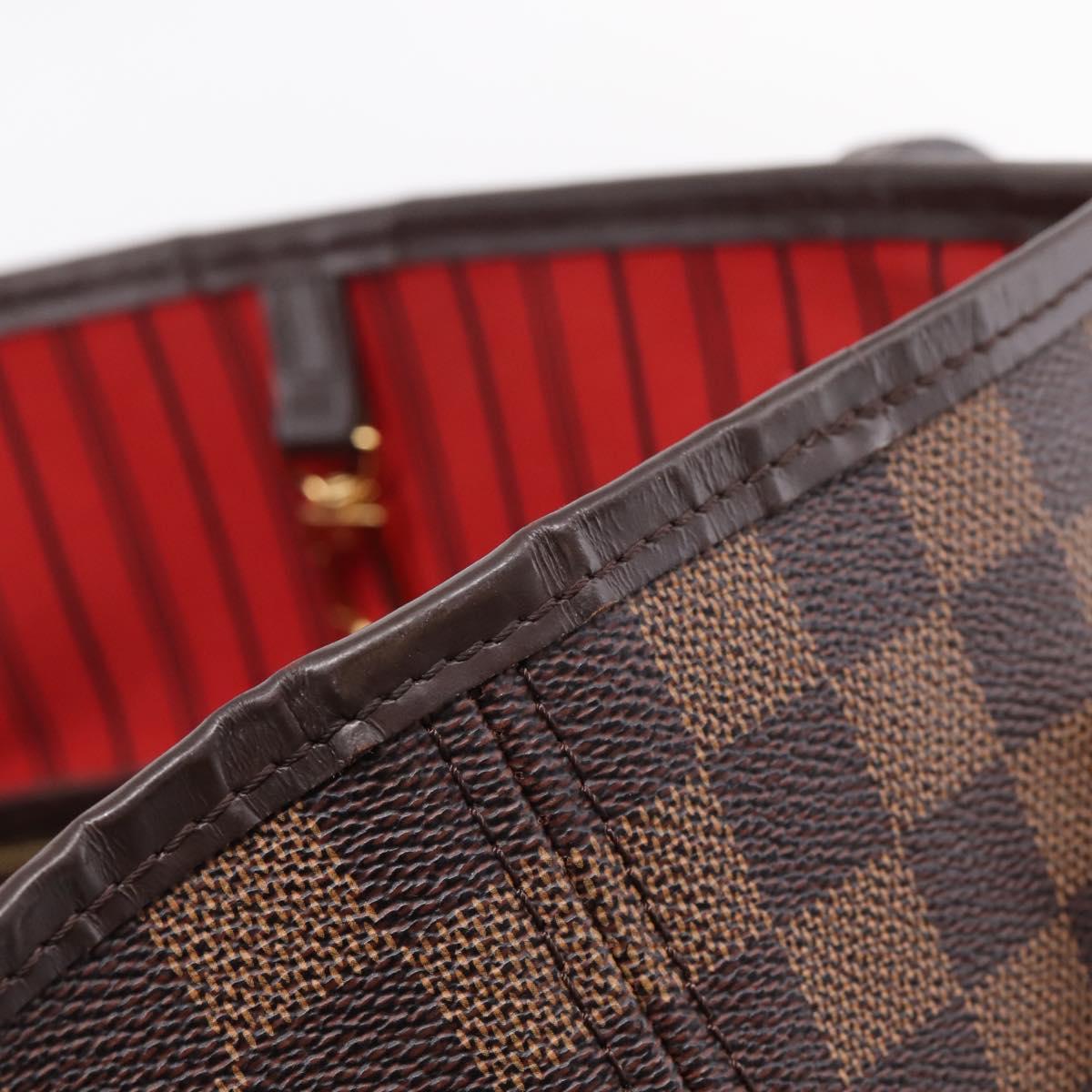 LOUIS VUITTON Damier Ebene Neverfull MM Tote Bag N51105 LV Auth ka6661V