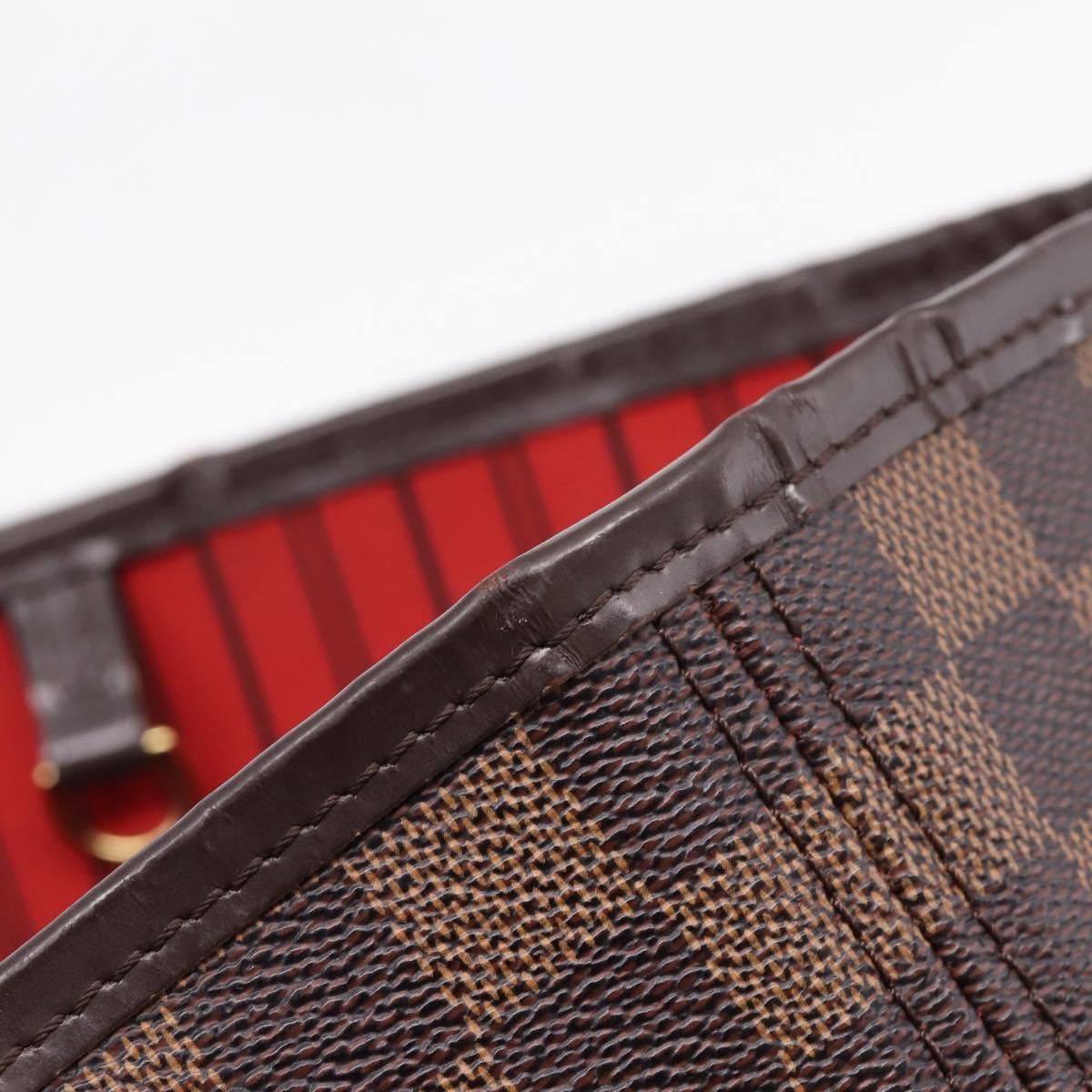 LOUIS VUITTON Damier Ebene Neverfull MM Tote Bag N51105 LV Auth ka6661V