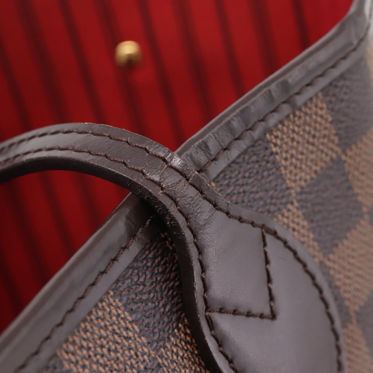 LOUIS VUITTON Damier Ebene Neverfull MM Tote Bag N51105 LV Auth ka6661V