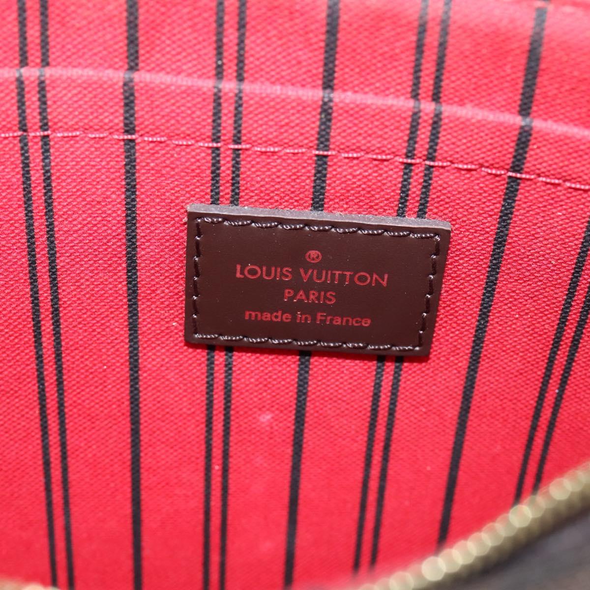 LOUIS VUITTON Damier Ebene Neverfull MM Tote Bag N51105 LV Auth ka6661V
