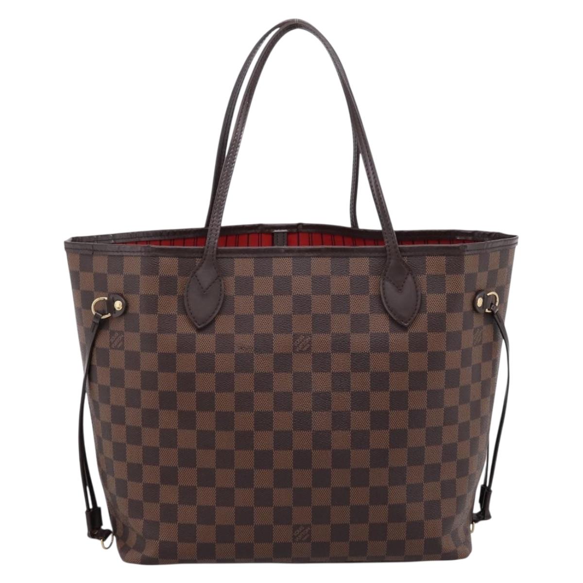 LOUIS VUITTON Damier Ebene Neverfull MM Tote Bag N51105 LV Auth ka6661V