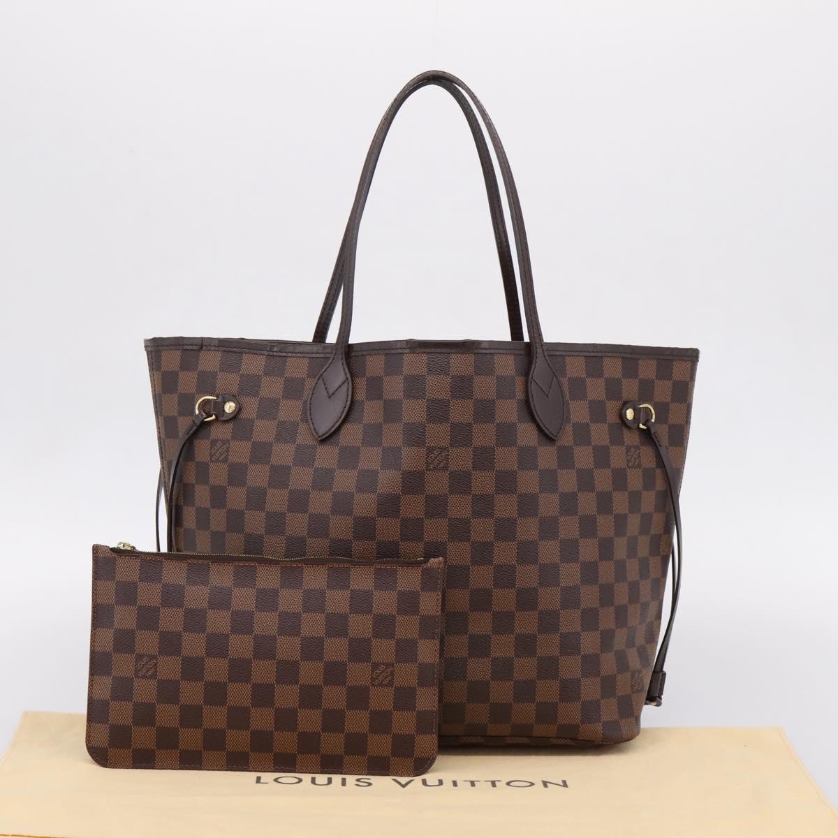 LOUIS VUITTON Damier Ebene Neverfull MM Tote Bag N51105 LV Auth ka6661V