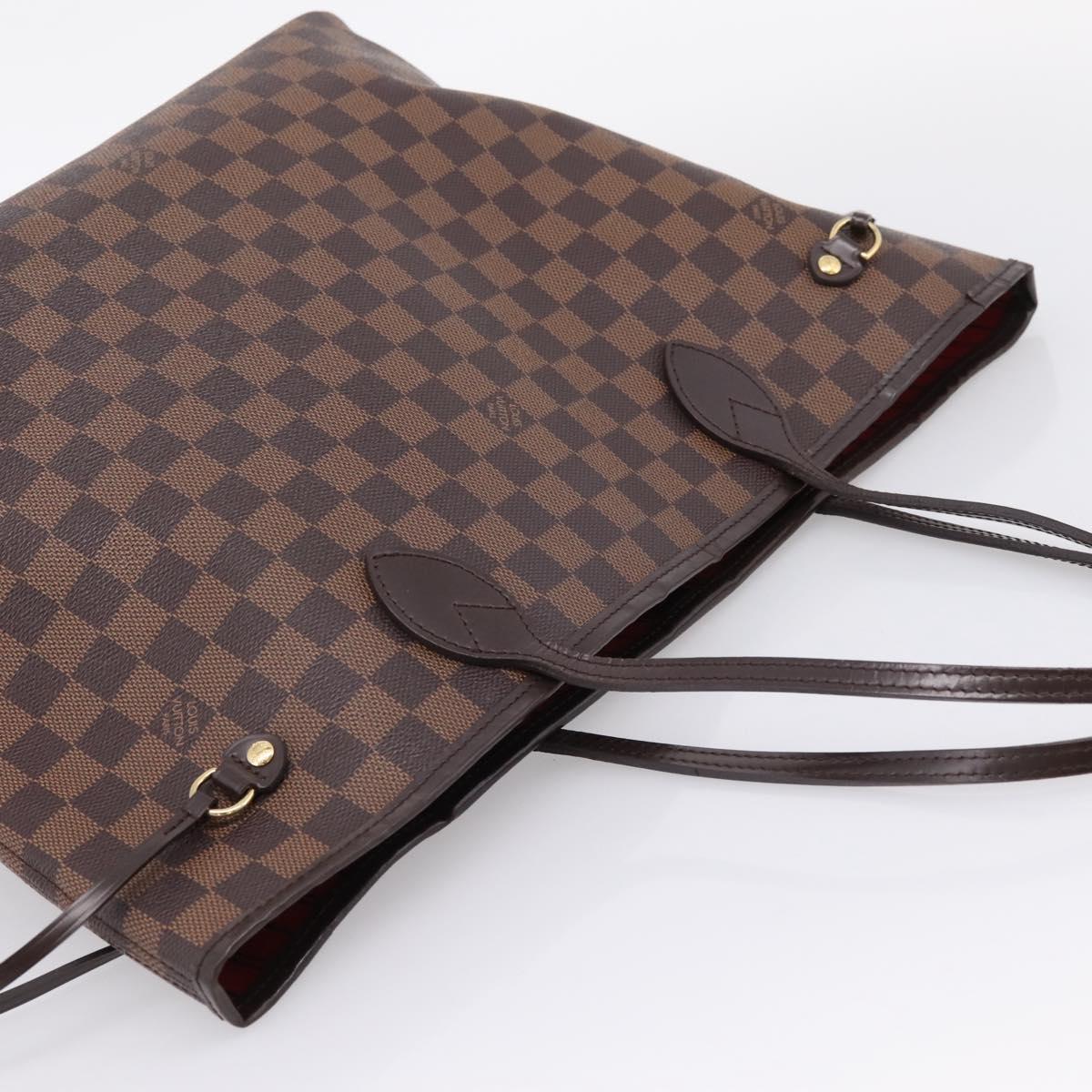 LOUIS VUITTON Damier Ebene Neverfull MM Tote Bag N51105 LV Auth ka6661V