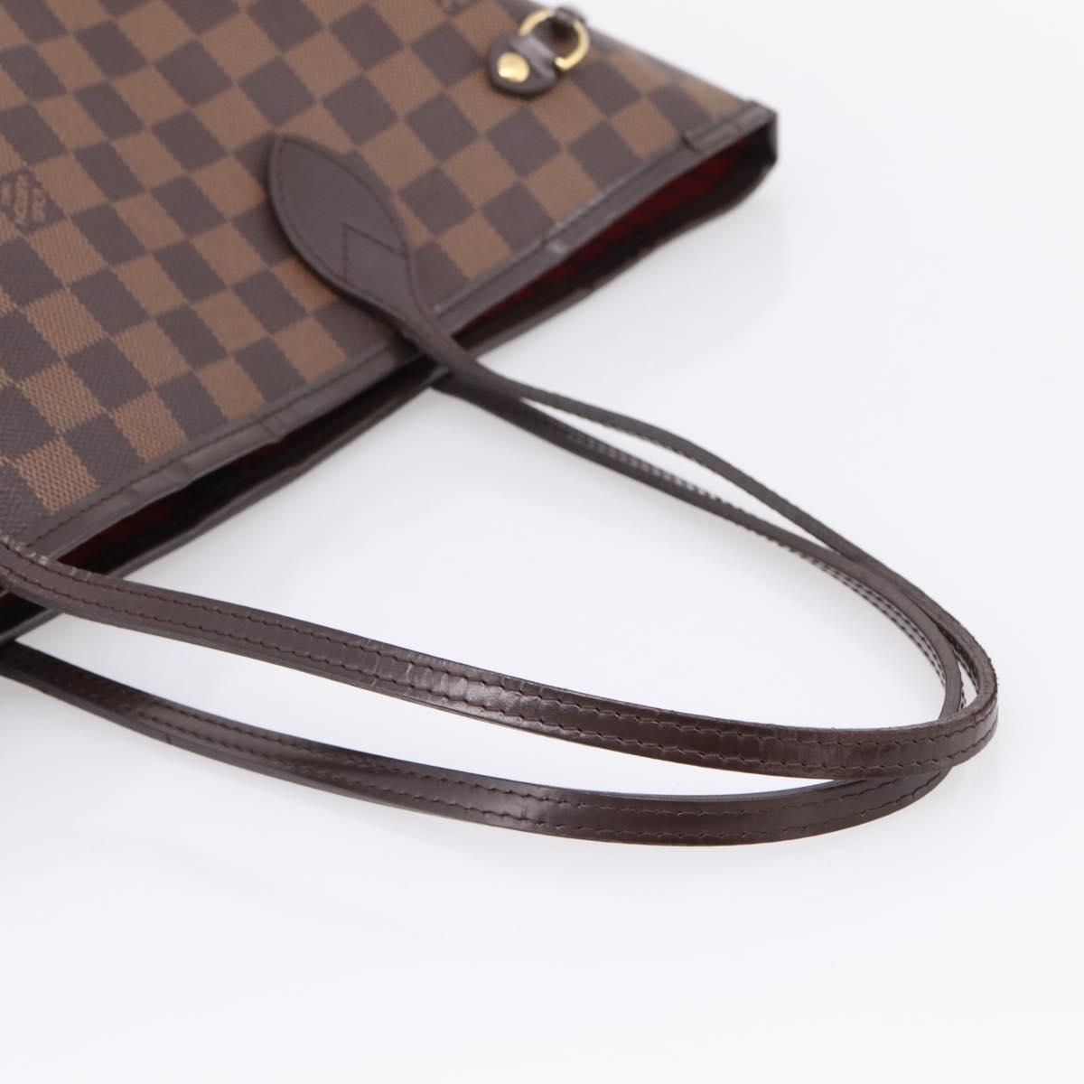 LOUIS VUITTON Damier Ebene Neverfull MM Tote Bag N51105 LV Auth ka6661V