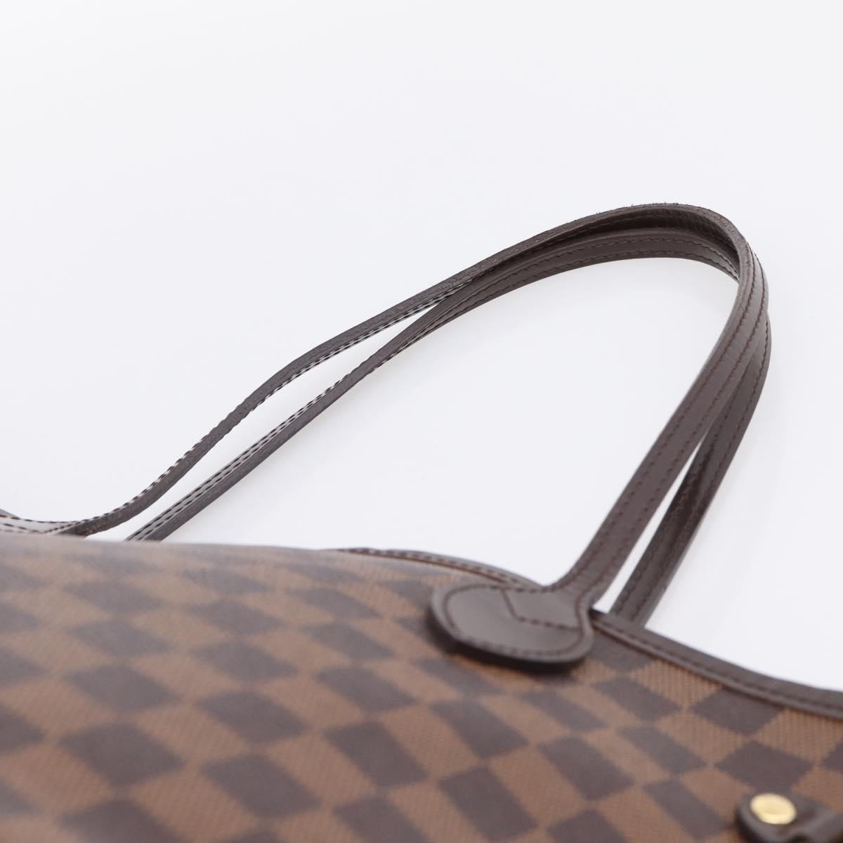 LOUIS VUITTON Damier Ebene Neverfull MM Tote Bag N51105 LV Auth ka6661V