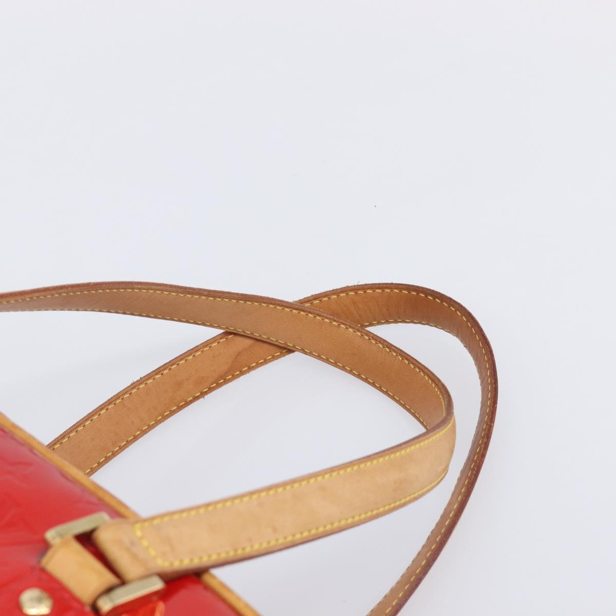 LOUIS VUITTON Monogram Vernis Sutton Hand Bag Red M91080 LV Auth ka6666