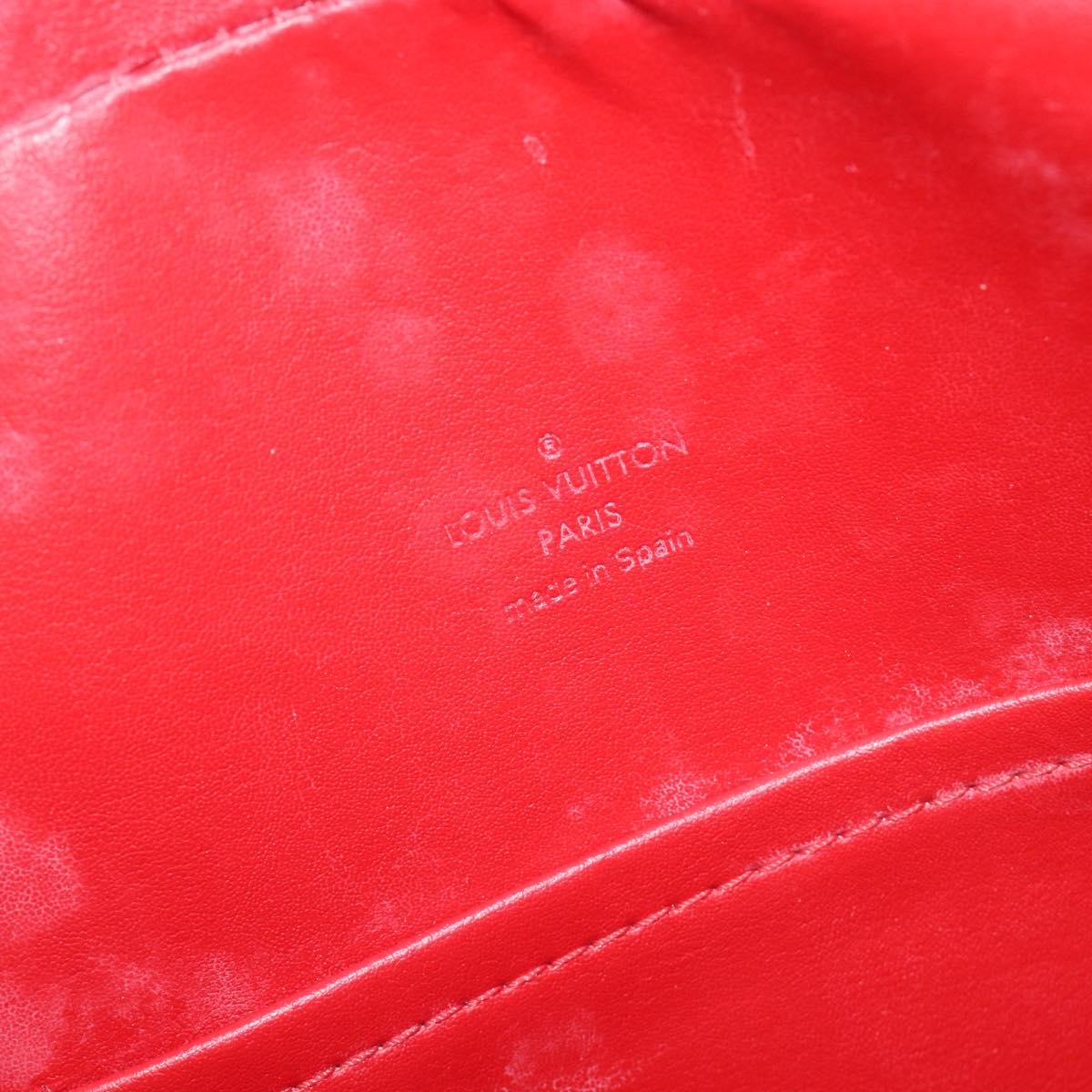 LOUIS VUITTON Monogram Vernis Sutton Hand Bag Red M91080 LV Auth ka6666
