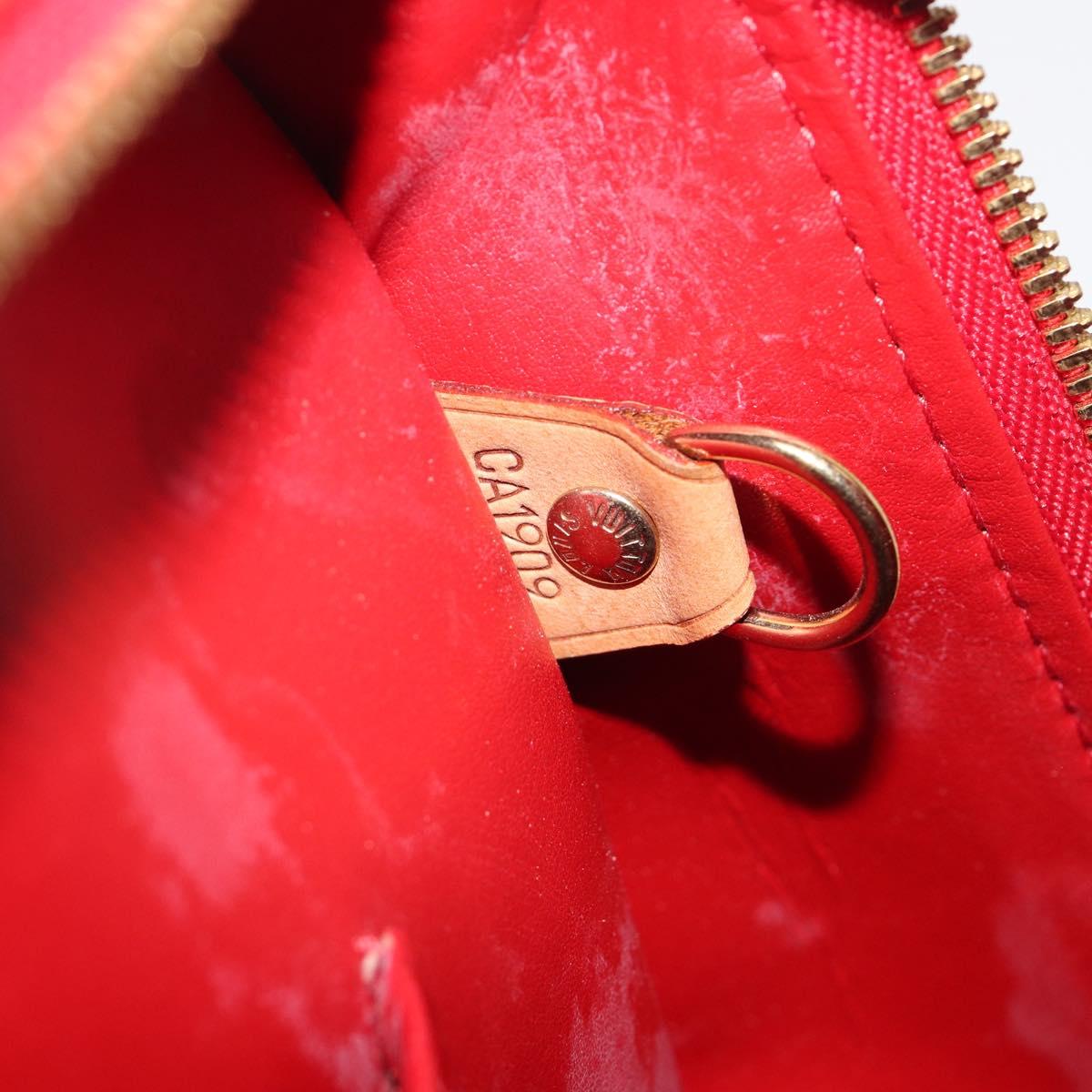 LOUIS VUITTON Monogram Vernis Sutton Hand Bag Red M91080 LV Auth ka6666