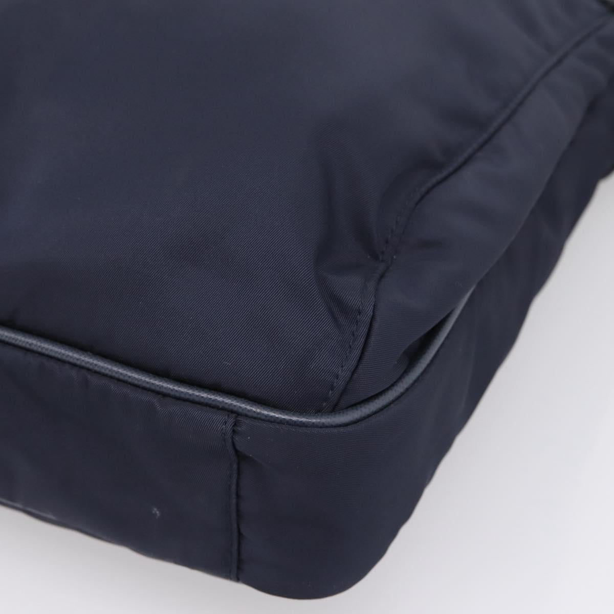 PRADA Shoulder Bag Nylon Navy Silver Auth ka6668A